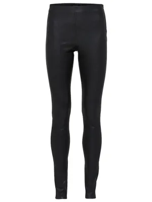 SLFSYLVIA LEATHER PANTS | BLACK