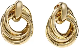 Small Knot Earrings,Dainty Gold and Silver Plated Dangle Drop Earrings,Gold Silver Geometric Earrings for Women Hypoallergenic and Lightweight Fashion Trendy Jewelry Gifts