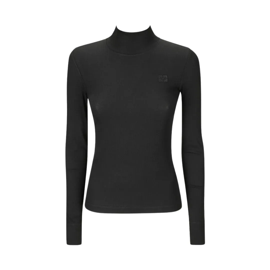 Soft Cotton Rib Long Sleeve T-Shirt