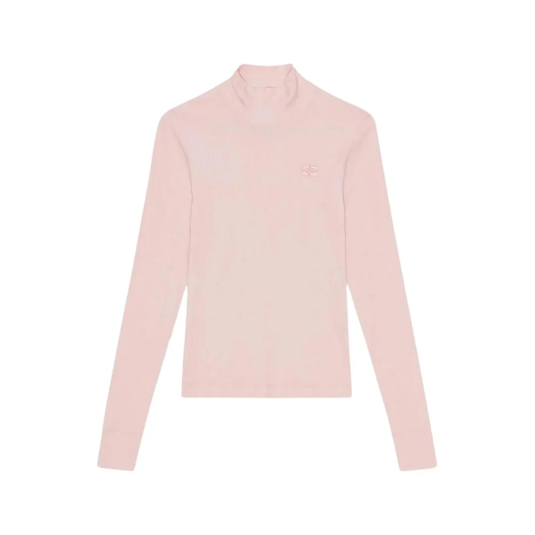 Soft Cotton Rib Long Sleeve T-Shirt