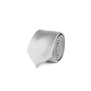 Solid Silver Light Grey Tie
