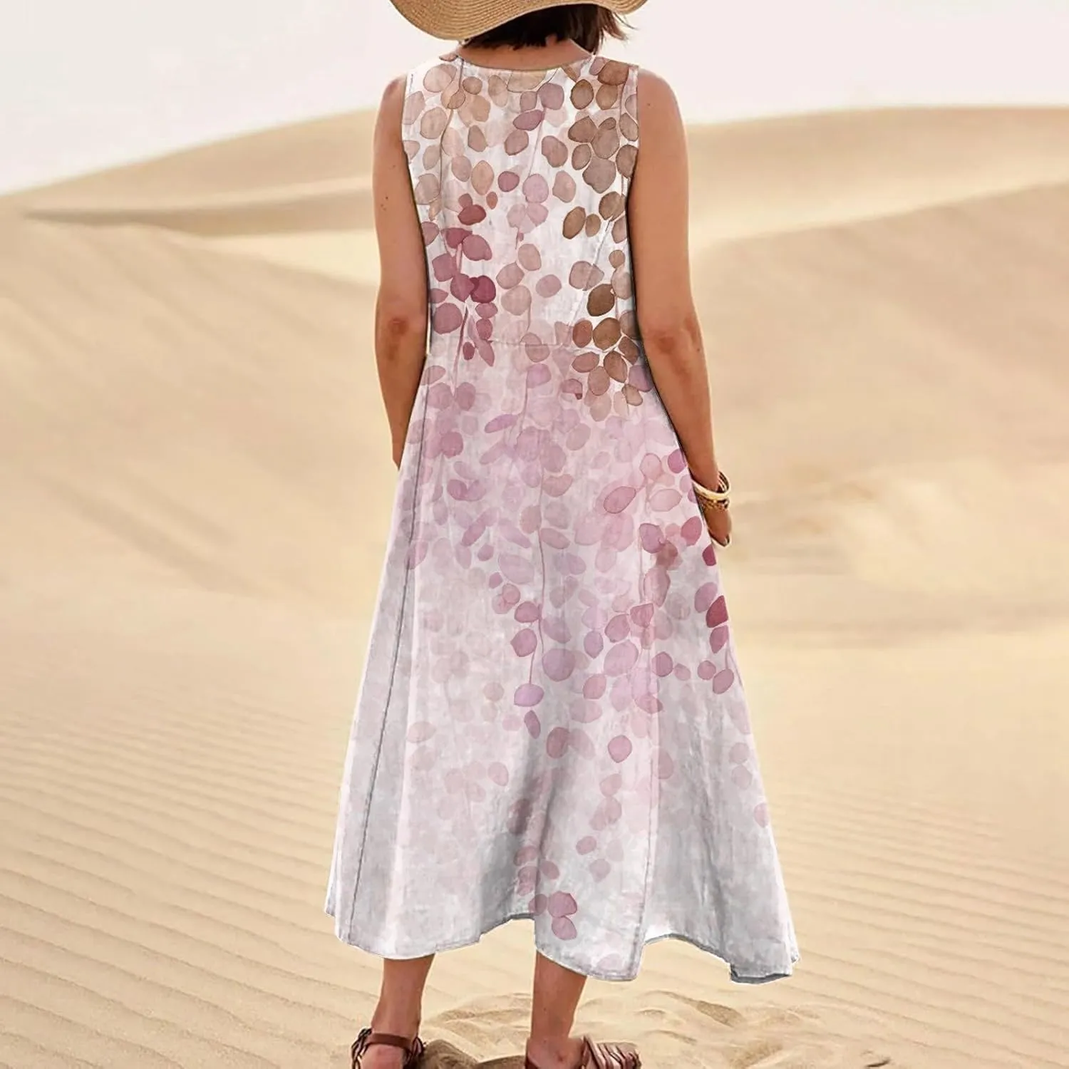 Spring Dresses Women Maxi Dress Loose Sleeveless Dresses Women Casual Spring Summer Cute