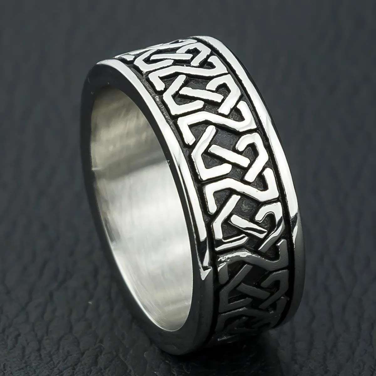 Stainless Steel Celtic Knot Ring Celts Vintage Irish Eternal Love Strength Jewelry US Size 7-13