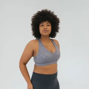 Stow And Go Sports Bra - Heathered Gray
