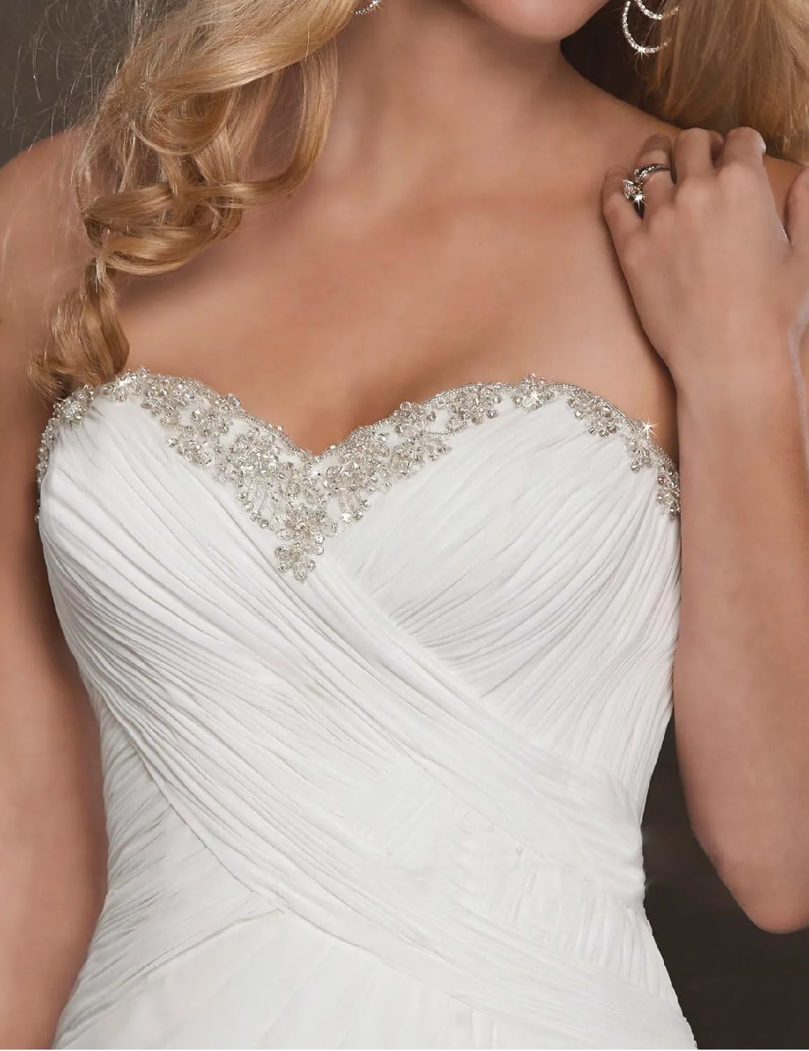 Strapless Wedding Dresses for Bride 2025 Chiffon Beach Wedding Dress A Line Long Bridal Gowns