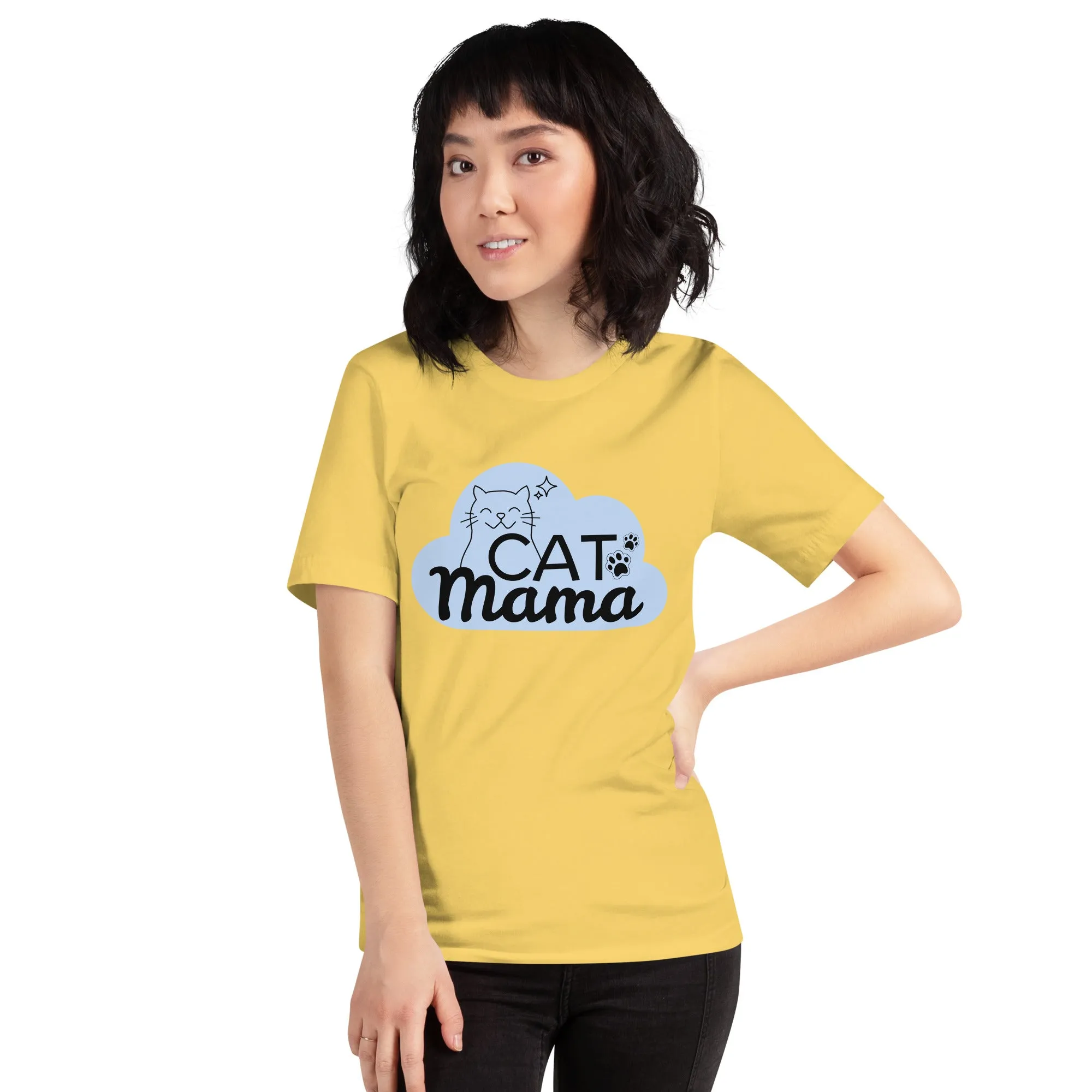 T-Shirts - Cat Mama (Glamourange Pets Staple T-Shirts - Front Print 004 Model)