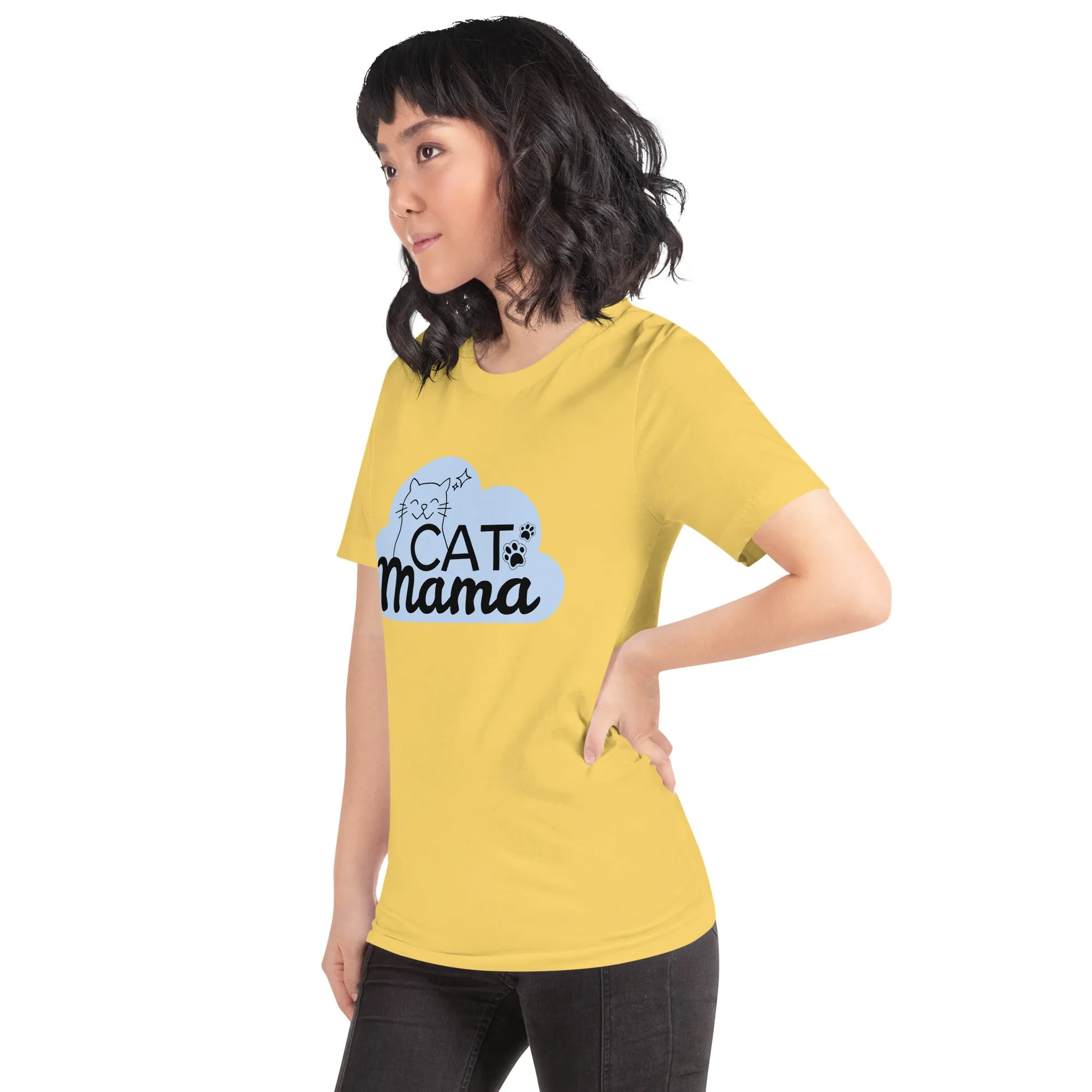 T-Shirts - Cat Mama (Glamourange Pets Staple T-Shirts - Front Print 004 Model)