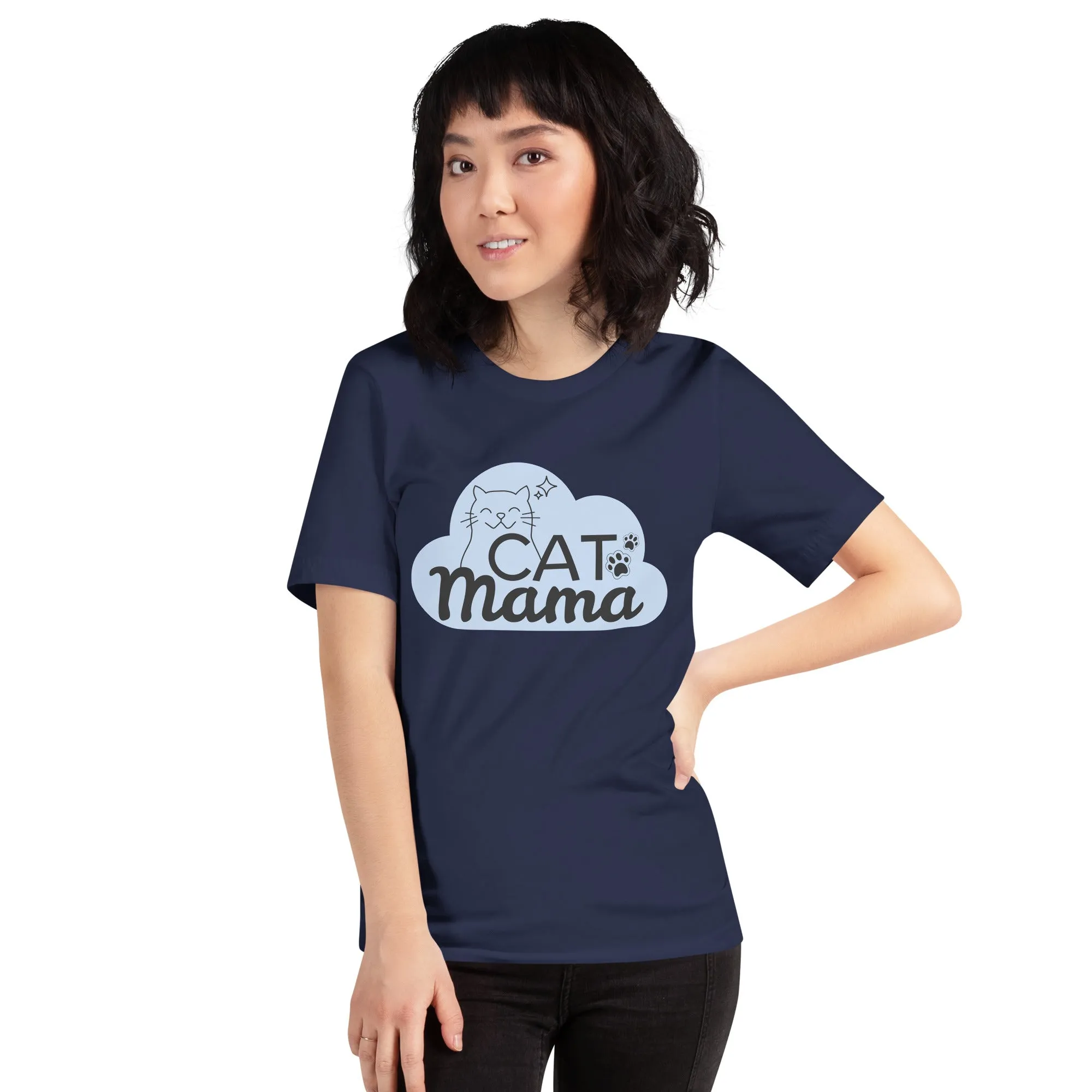 T-Shirts - Cat Mama (Glamourange Pets Staple T-Shirts - Front Print 004 Model)