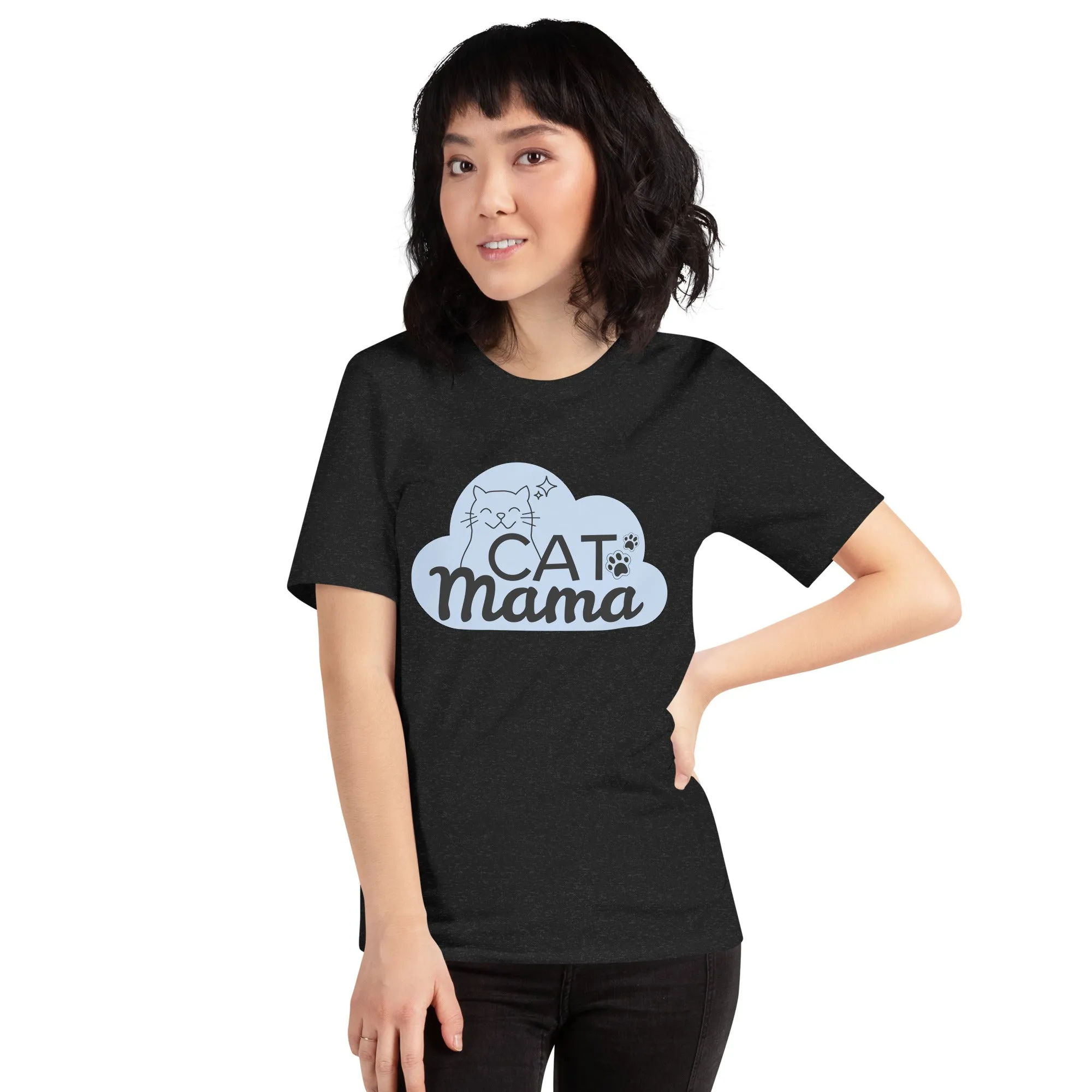 T-Shirts - Cat Mama (Glamourange Pets Staple T-Shirts - Front Print 004 Model)