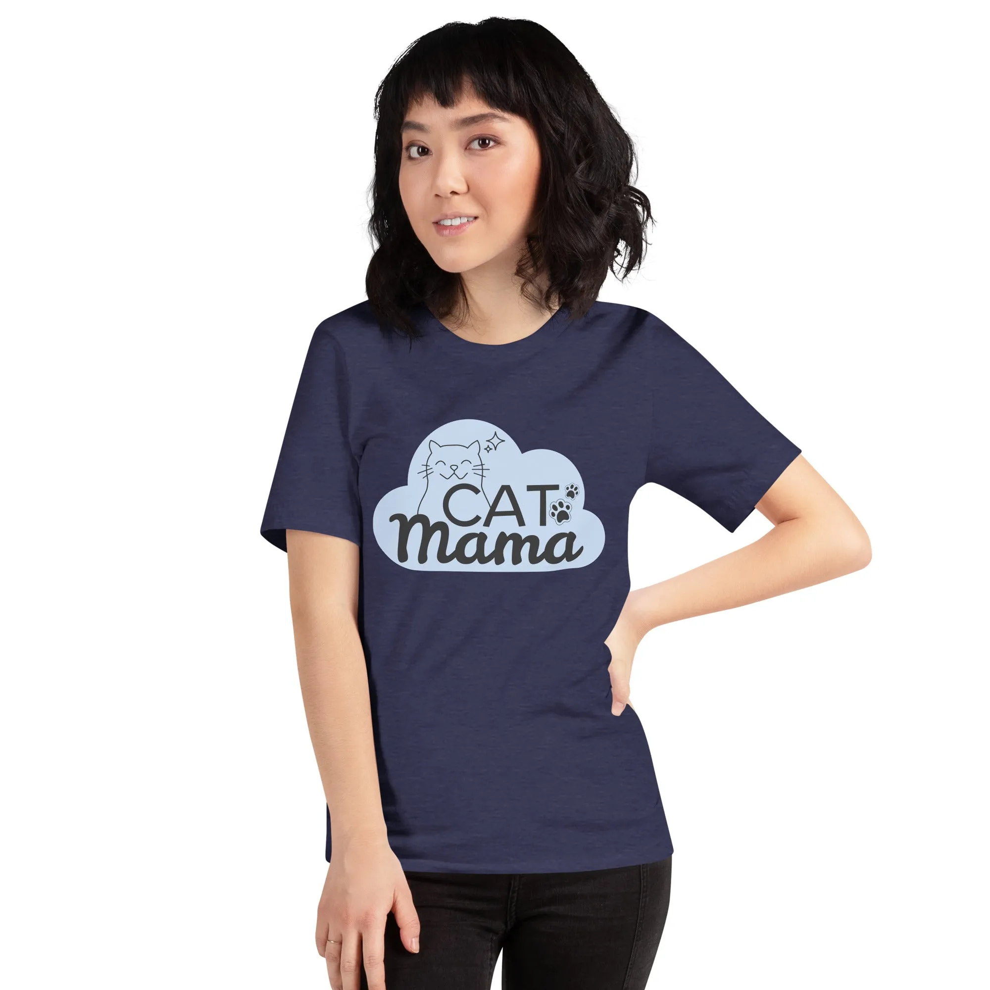 T-Shirts - Cat Mama (Glamourange Pets Staple T-Shirts - Front Print 004 Model)