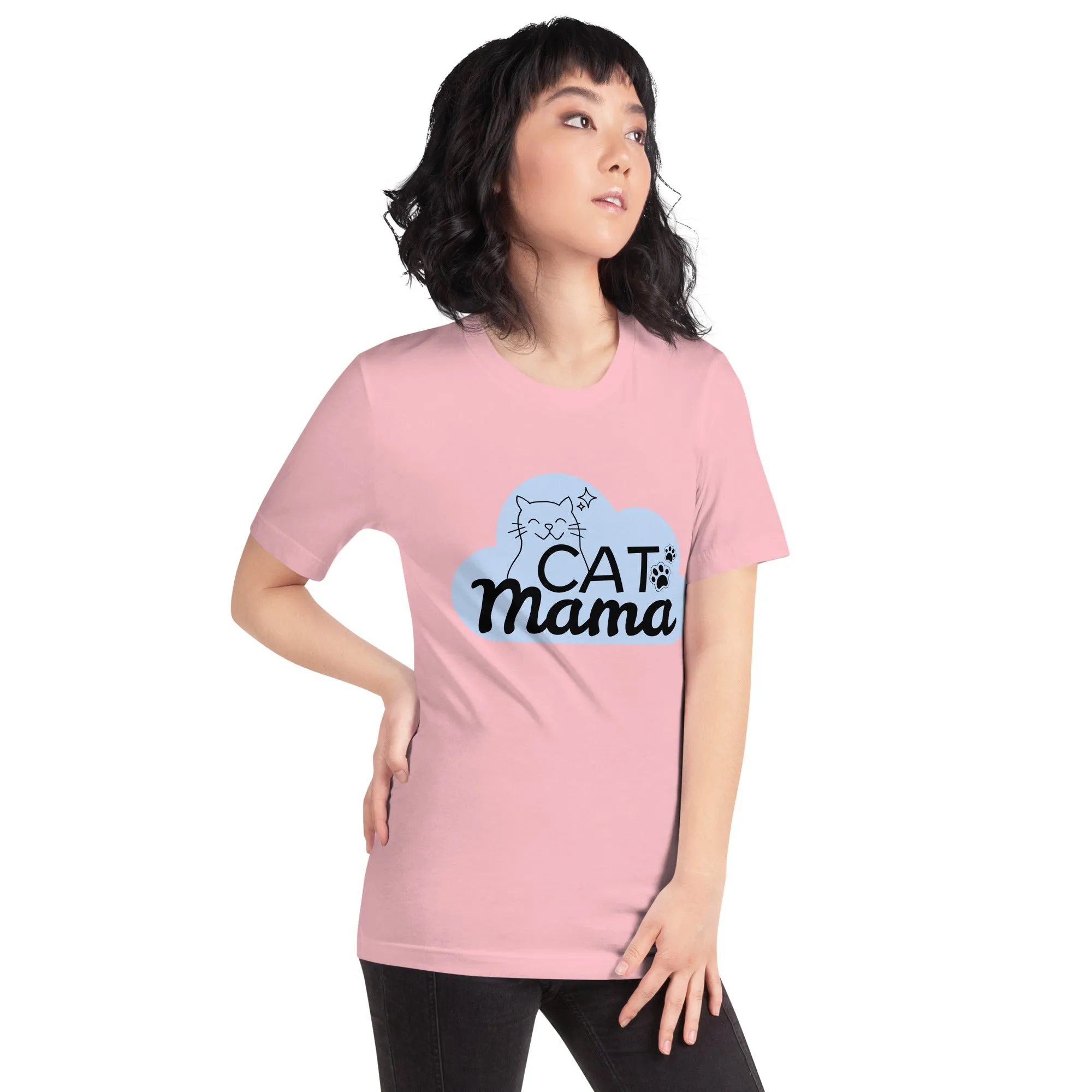T-Shirts - Cat Mama (Glamourange Pets Staple T-Shirts - Front Print 004 Model)