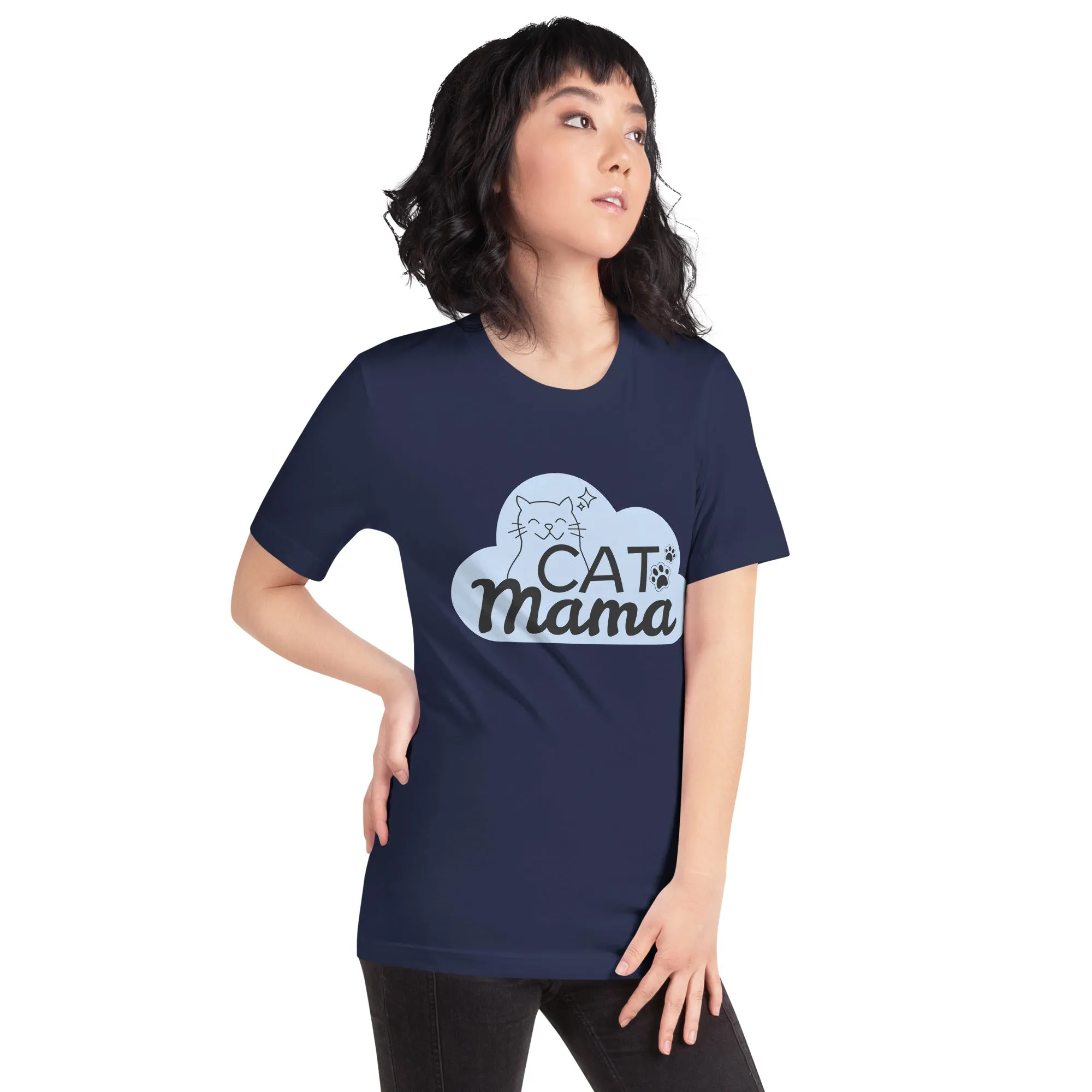 T-Shirts - Cat Mama (Glamourange Pets Staple T-Shirts - Front Print 004 Model)