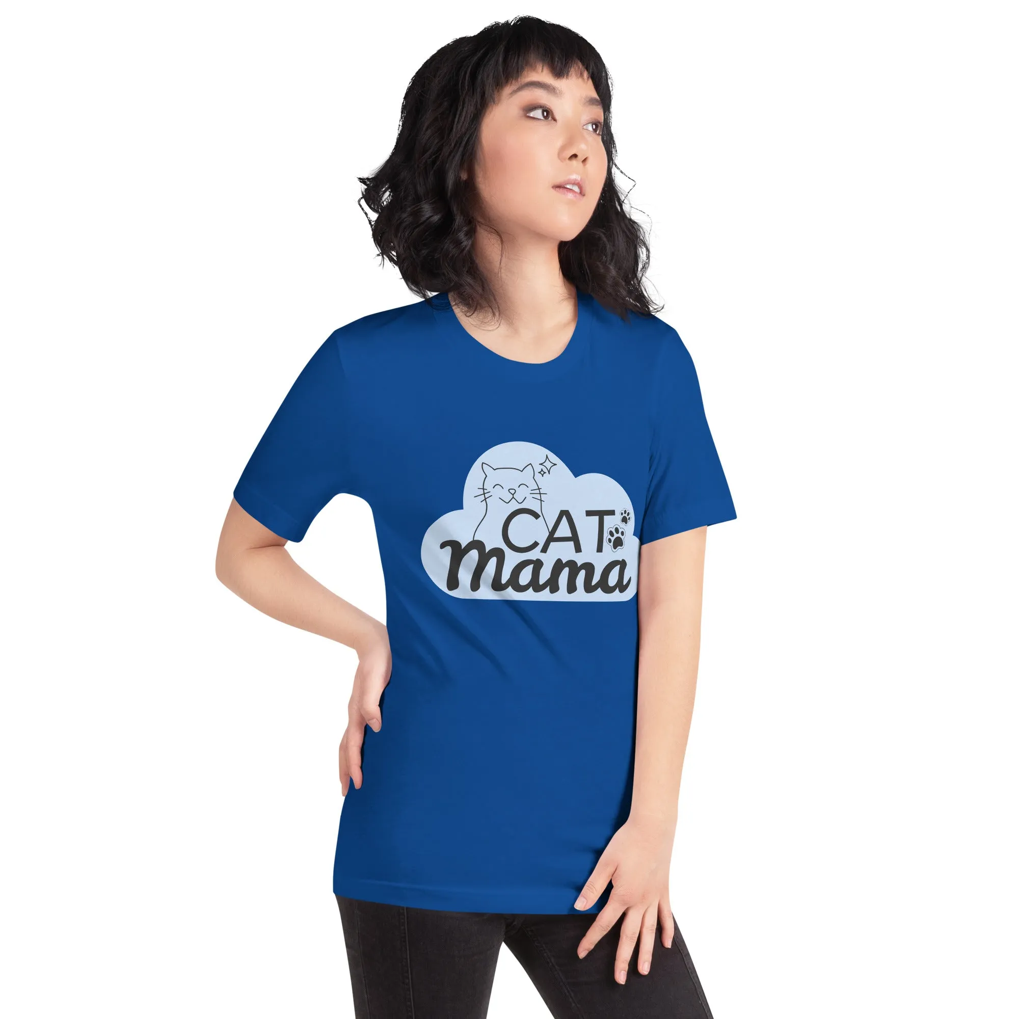 T-Shirts - Cat Mama (Glamourange Pets Staple T-Shirts - Front Print 004 Model)