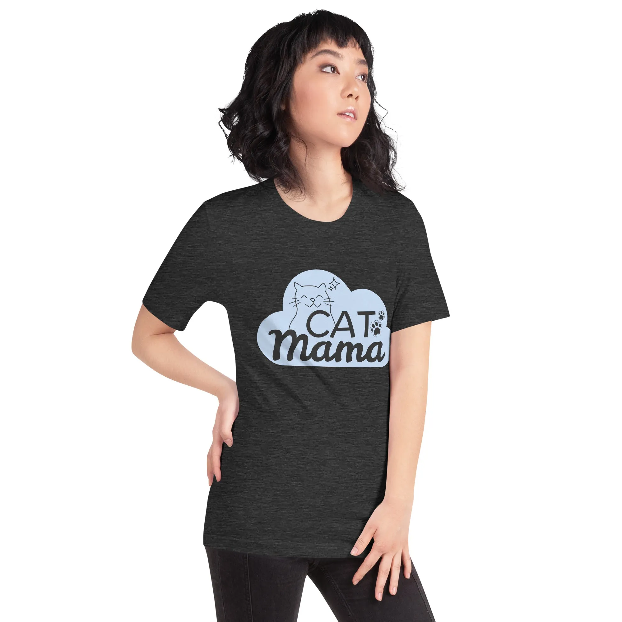 T-Shirts - Cat Mama (Glamourange Pets Staple T-Shirts - Front Print 004 Model)