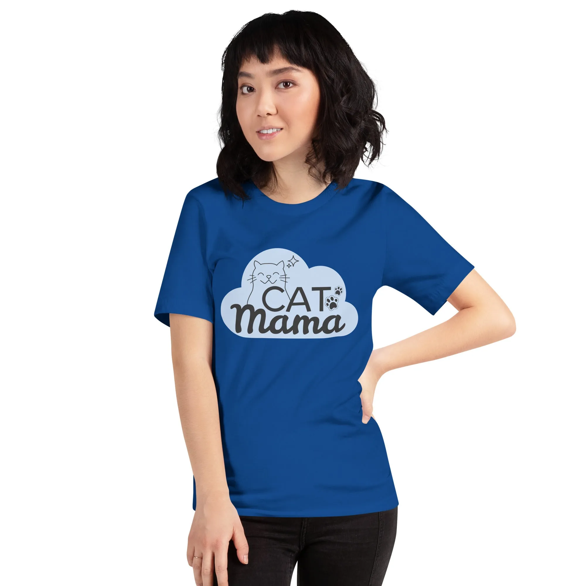 T-Shirts - Cat Mama (Glamourange Pets Staple T-Shirts - Front Print 004 Model)