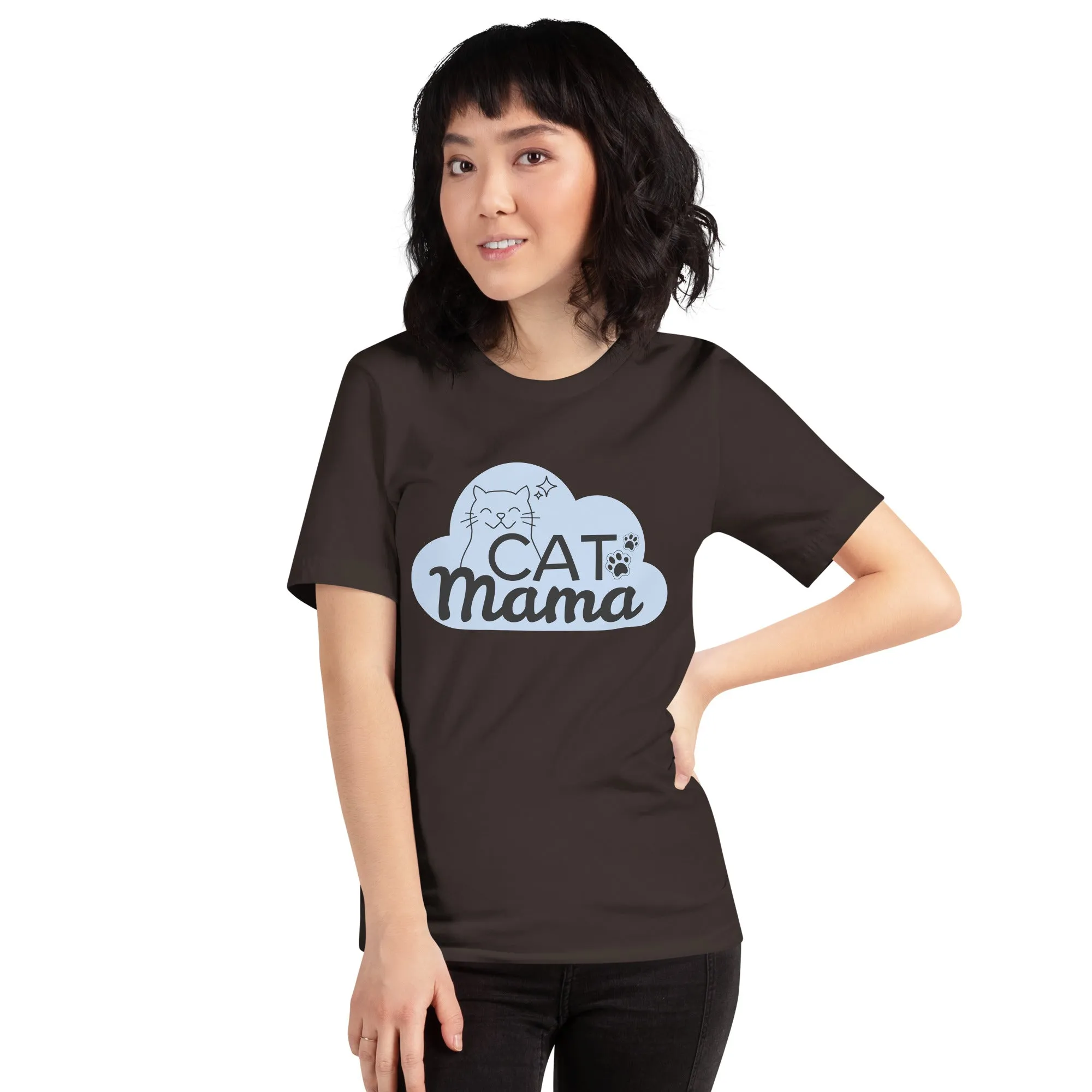 T-Shirts - Cat Mama (Glamourange Pets Staple T-Shirts - Front Print 004 Model)