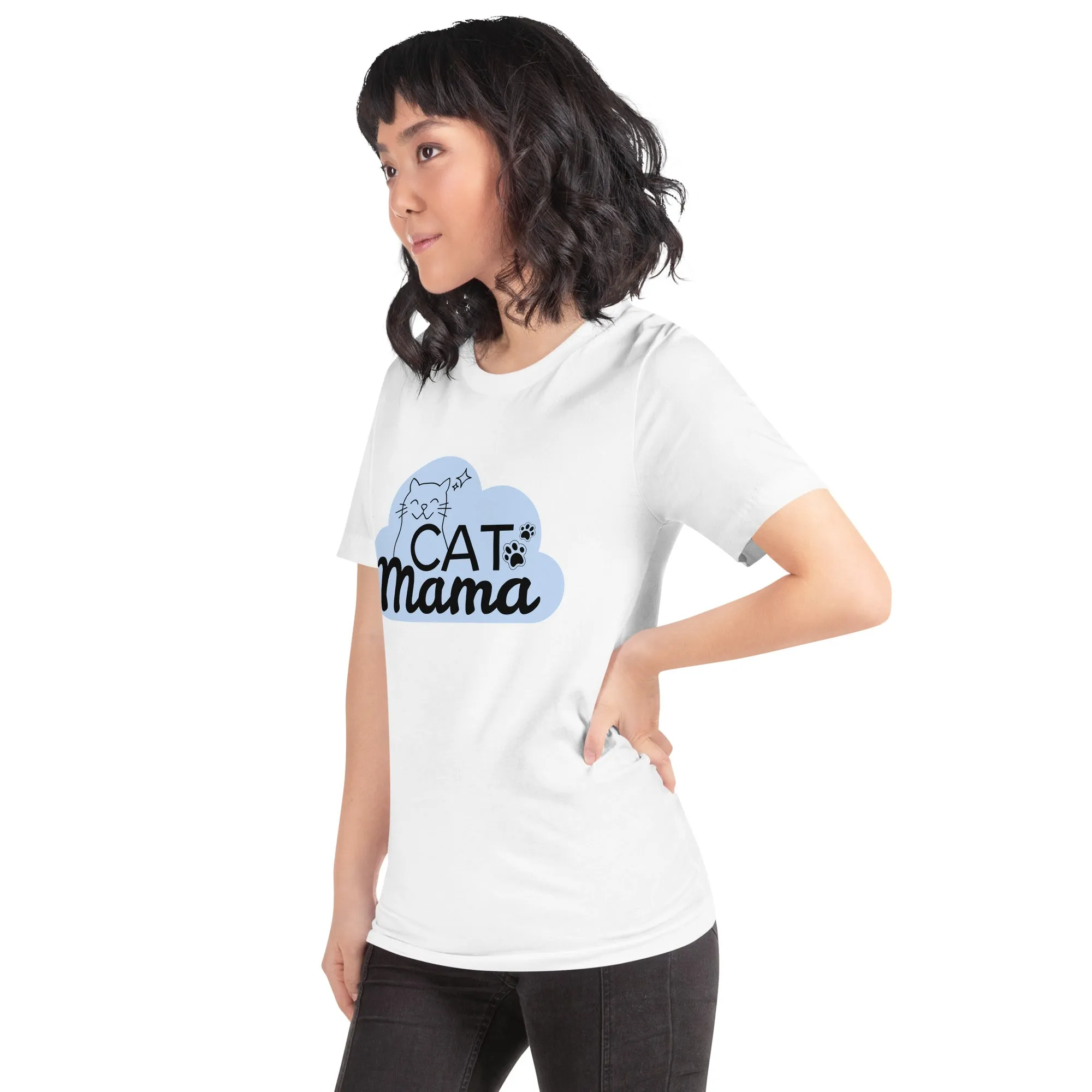 T-Shirts - Cat Mama (Glamourange Pets Staple T-Shirts - Front Print 004 Model)