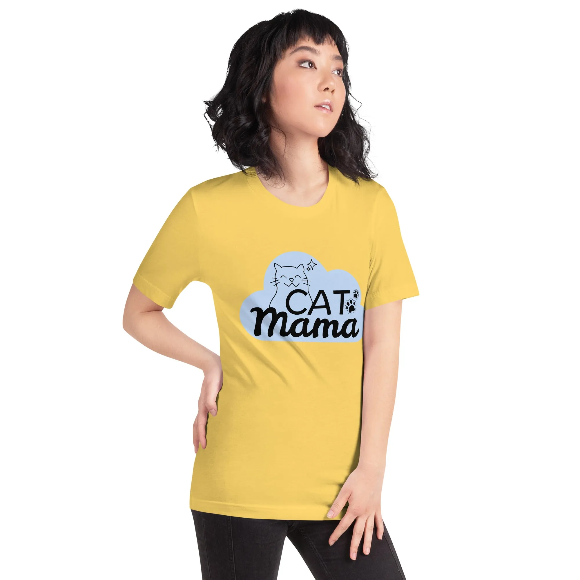 T-Shirts - Cat Mama (Glamourange Pets Staple T-Shirts - Front Print 004 Model)