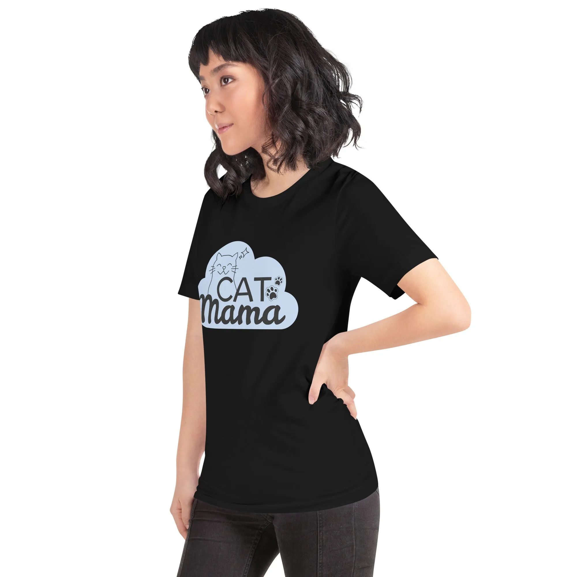 T-Shirts - Cat Mama (Glamourange Pets Staple T-Shirts - Front Print 004 Model)