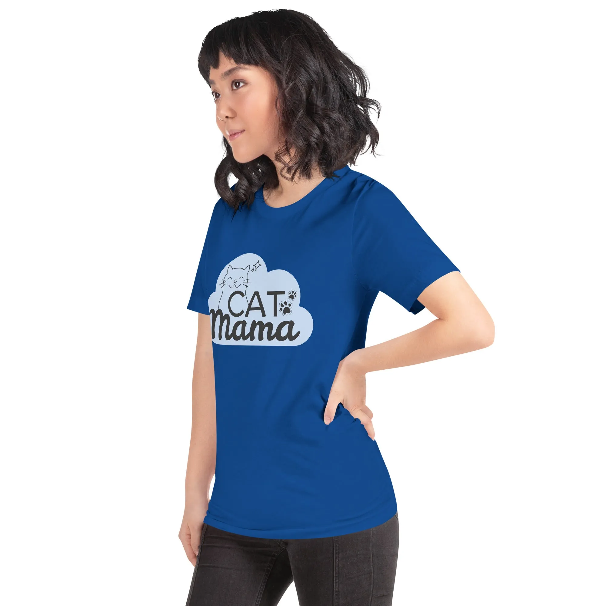T-Shirts - Cat Mama (Glamourange Pets Staple T-Shirts - Front Print 004 Model)