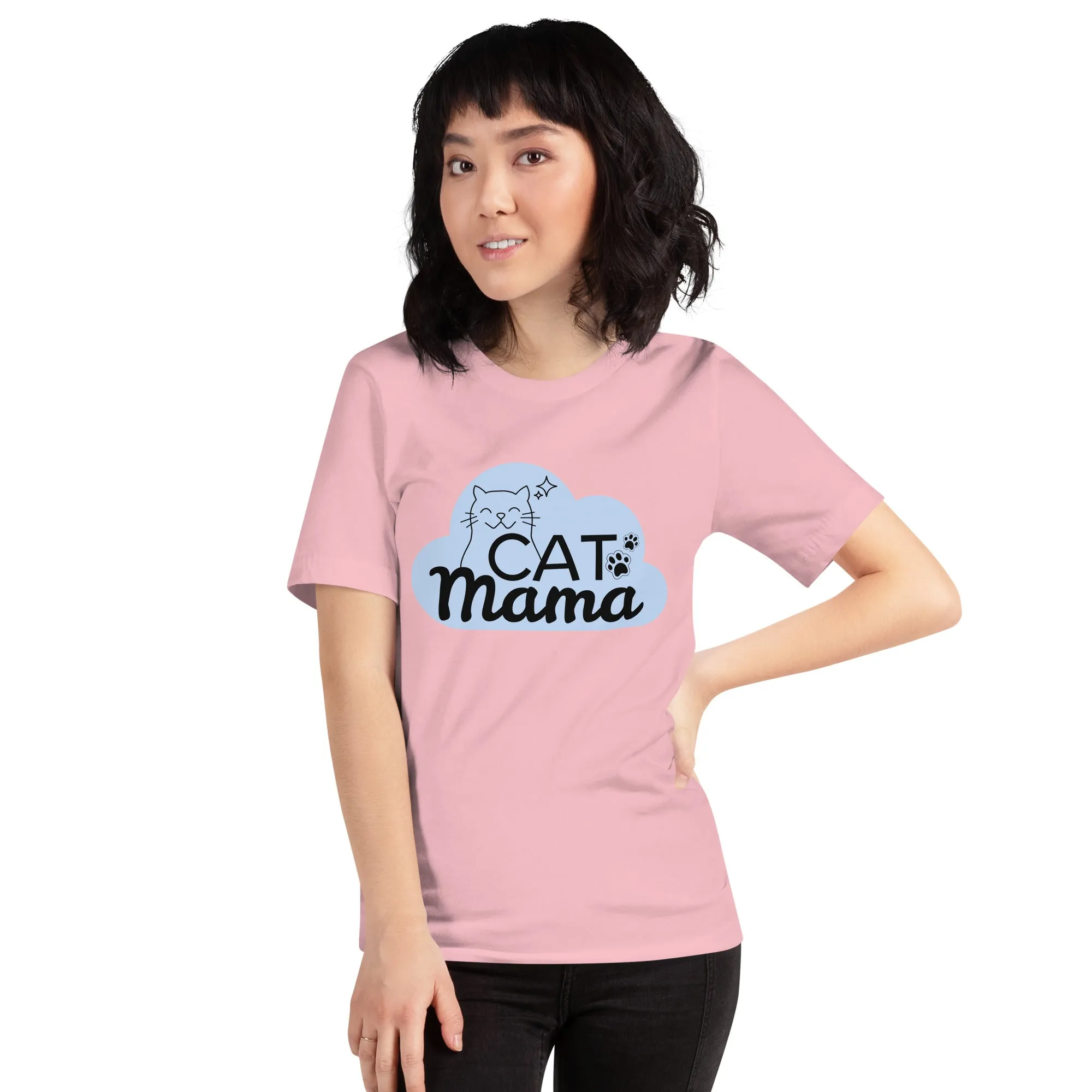 T-Shirts - Cat Mama (Glamourange Pets Staple T-Shirts - Front Print 004 Model)