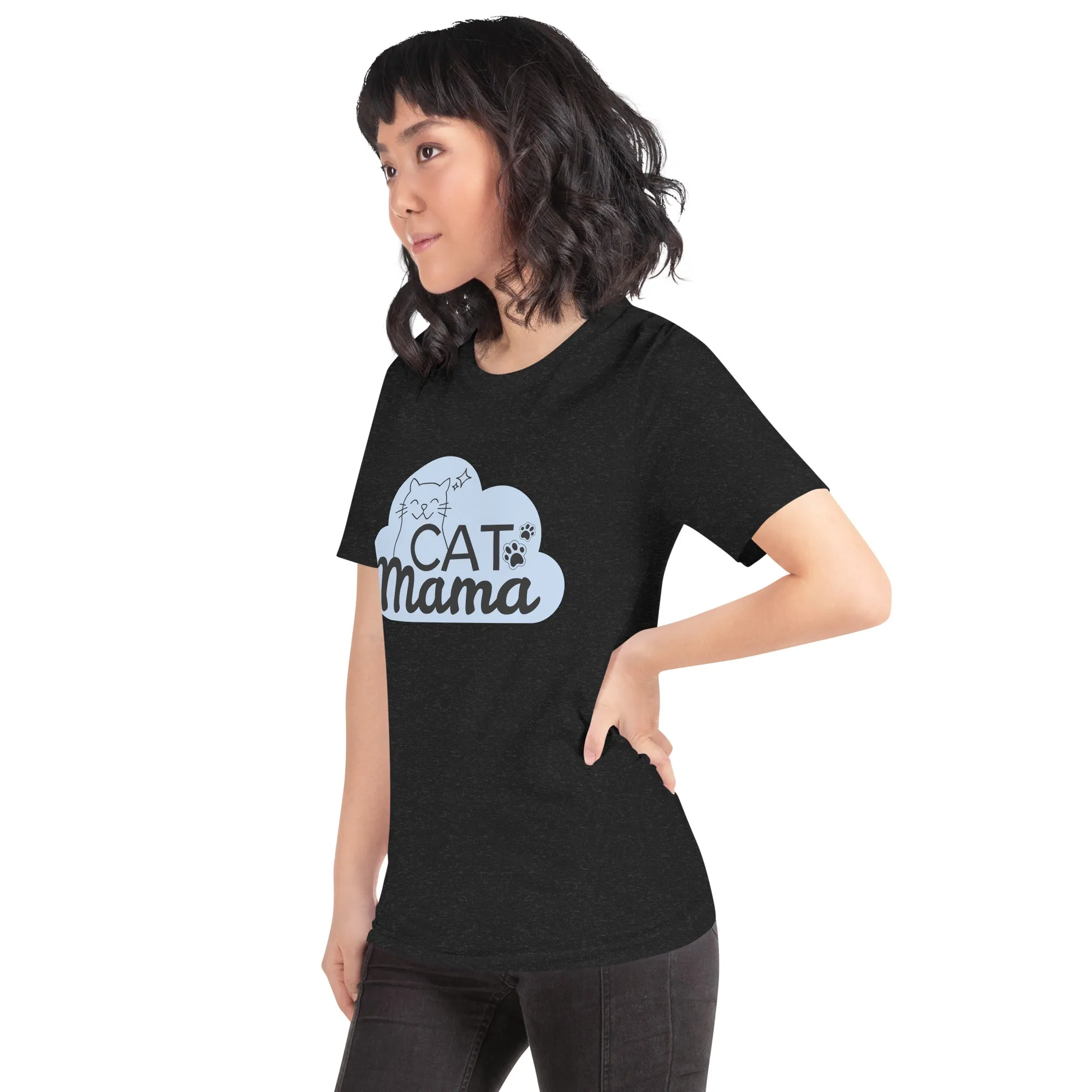 T-Shirts - Cat Mama (Glamourange Pets Staple T-Shirts - Front Print 004 Model)
