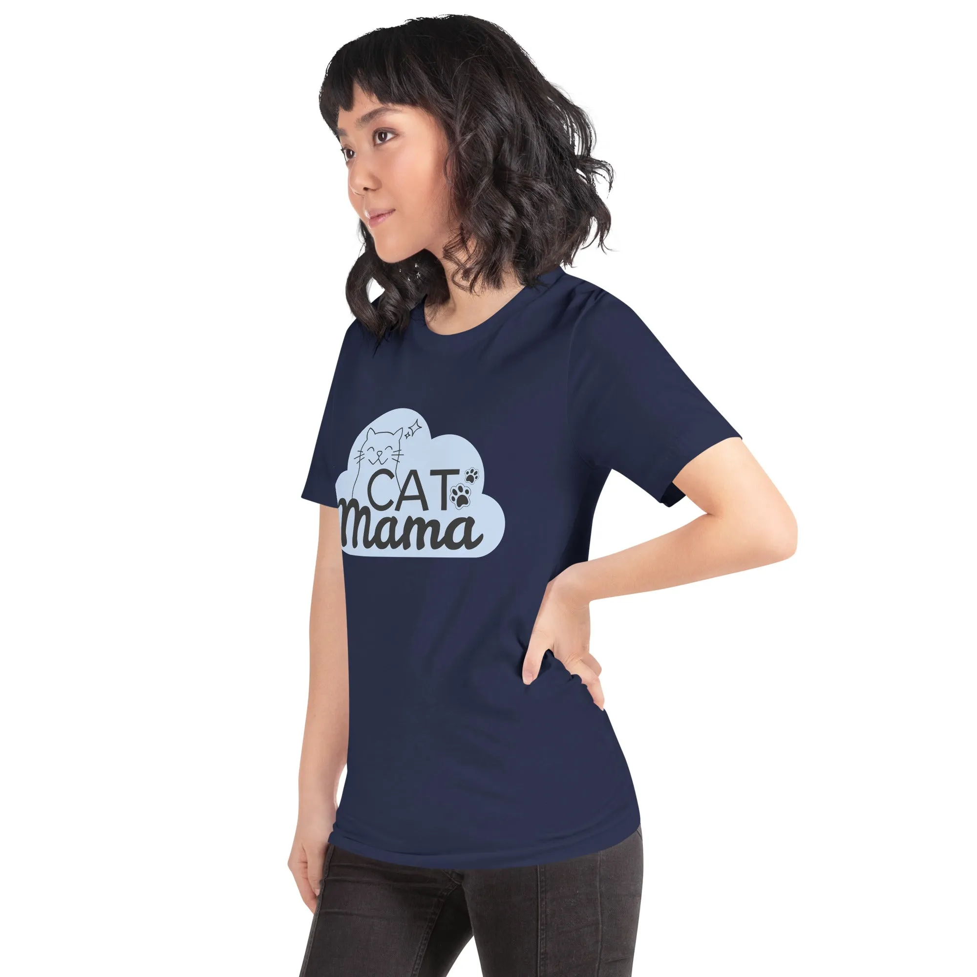 T-Shirts - Cat Mama (Glamourange Pets Staple T-Shirts - Front Print 004 Model)