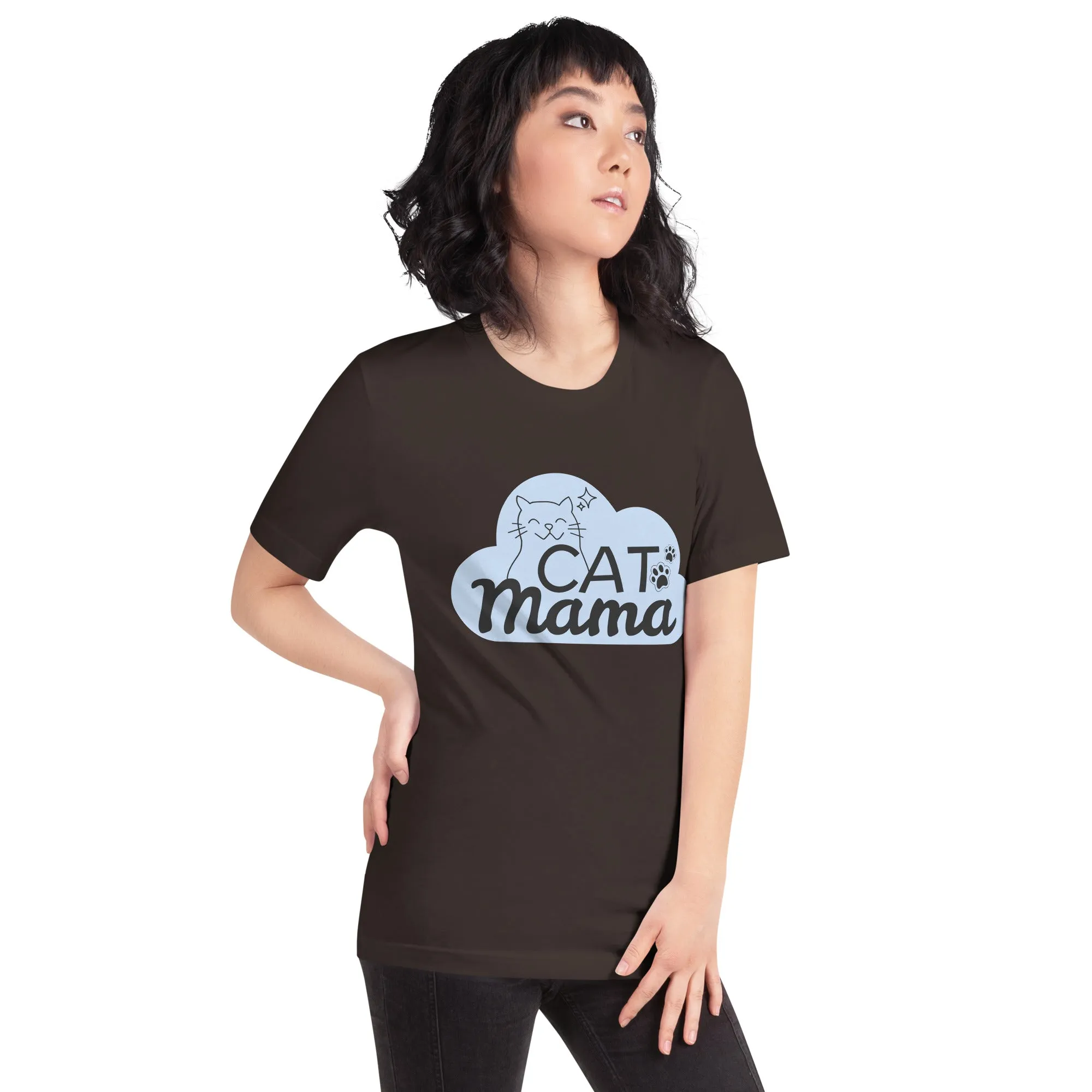 T-Shirts - Cat Mama (Glamourange Pets Staple T-Shirts - Front Print 004 Model)