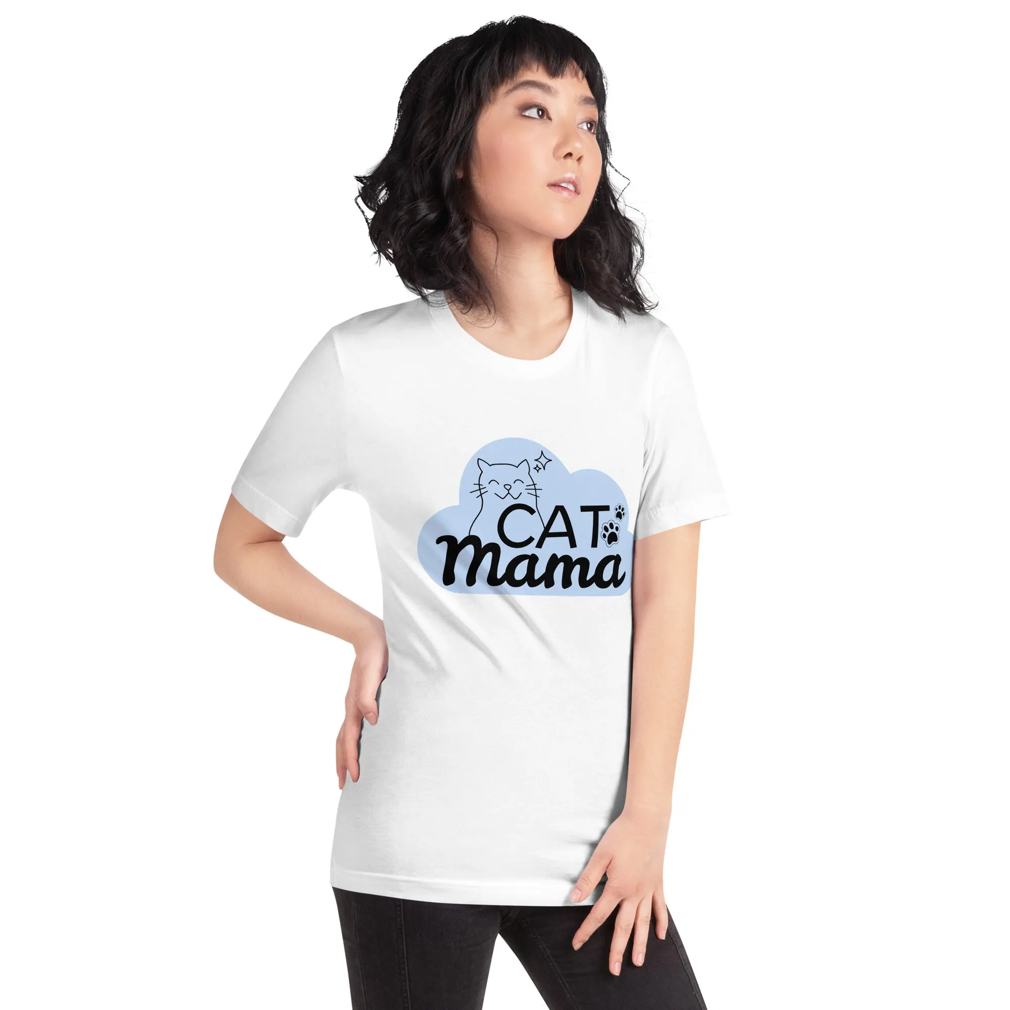 T-Shirts - Cat Mama (Glamourange Pets Staple T-Shirts - Front Print 004 Model)
