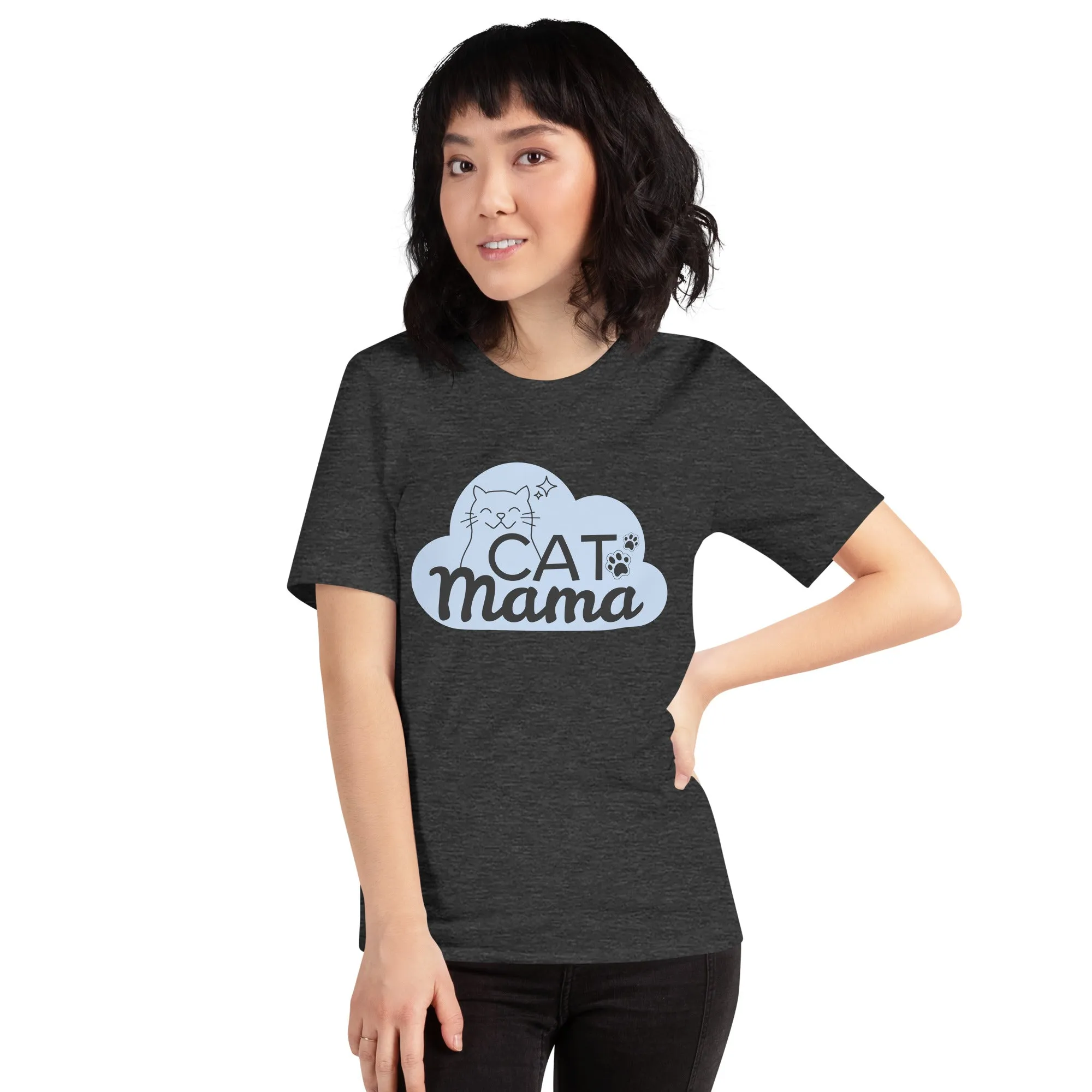 T-Shirts - Cat Mama (Glamourange Pets Staple T-Shirts - Front Print 004 Model)