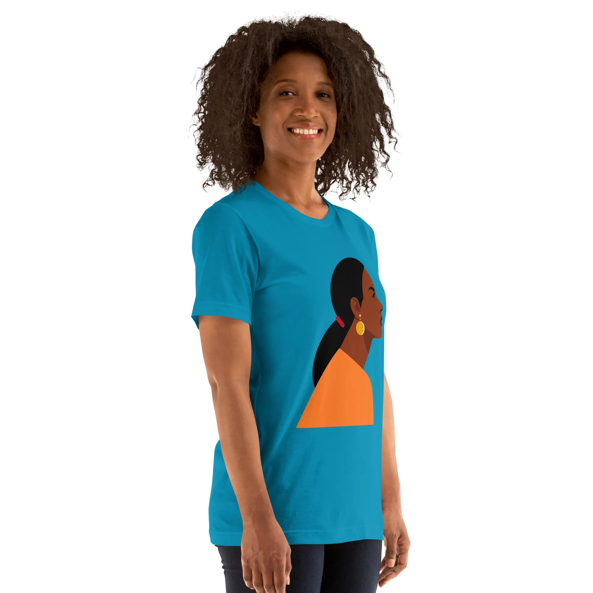 T-Shirts - Cutie (Glamourange Ebony Staple T-Shirts - Front Print 0017 Model)