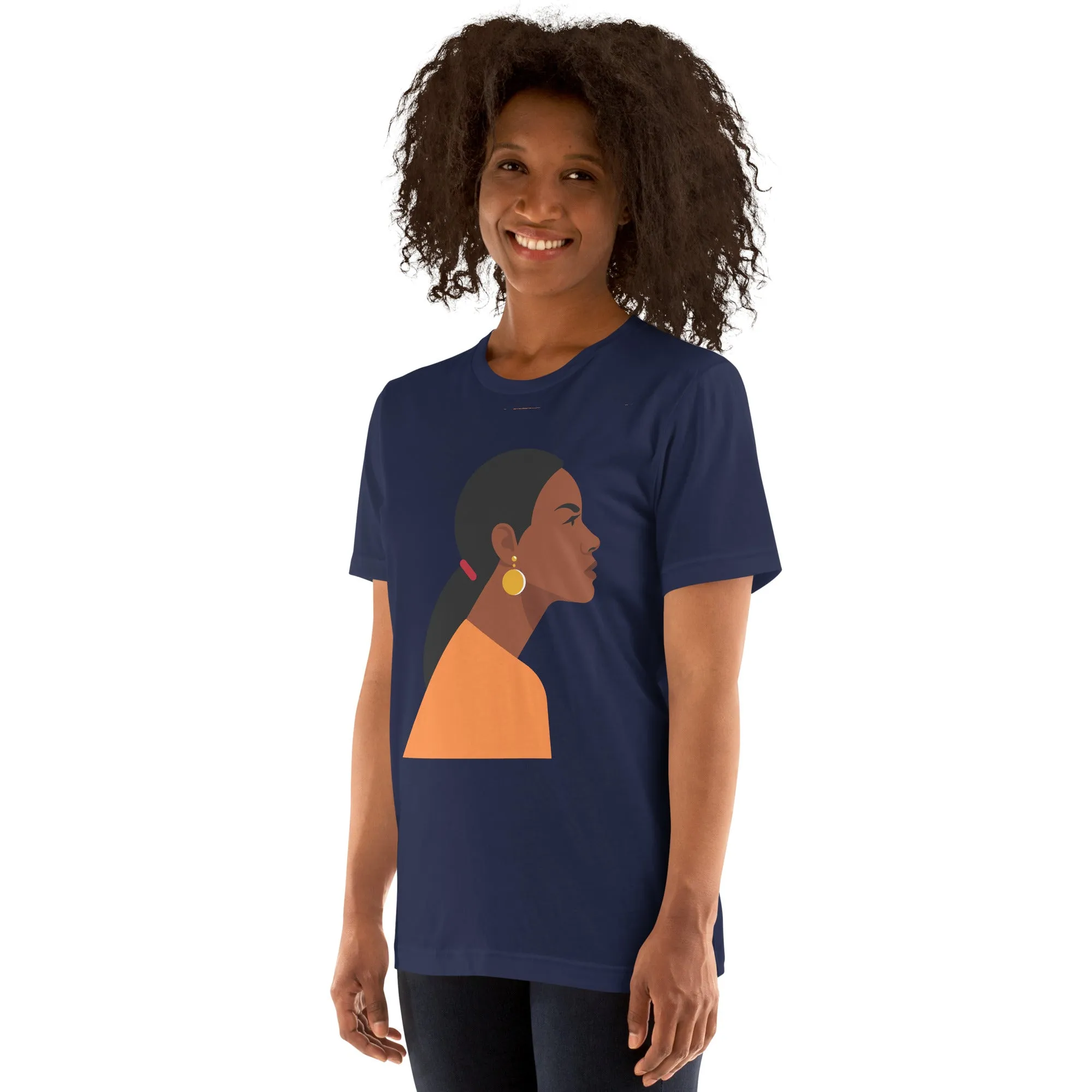 T-Shirts - Cutie (Glamourange Ebony Staple T-Shirts - Front Print 0017 Model)