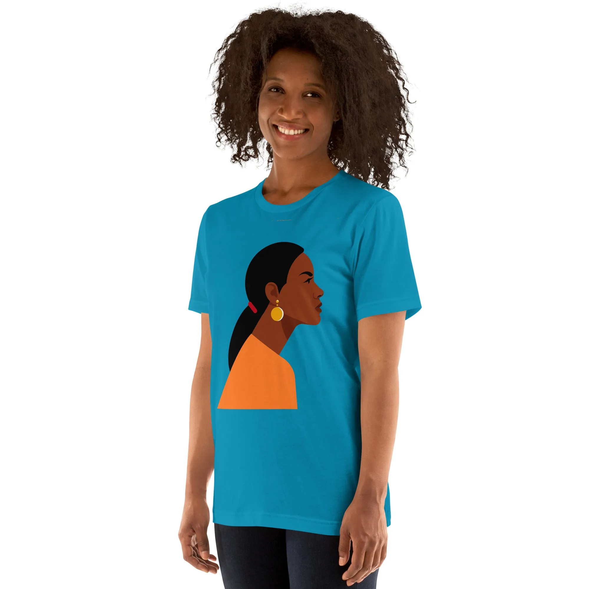 T-Shirts - Cutie (Glamourange Ebony Staple T-Shirts - Front Print 0017 Model)
