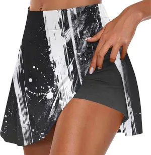 TANGNADE Skorts for Women Dressy Casual Skirt Athletic Inner Shorts for Running Tennis Golf Comfy Workout Sports Outfits