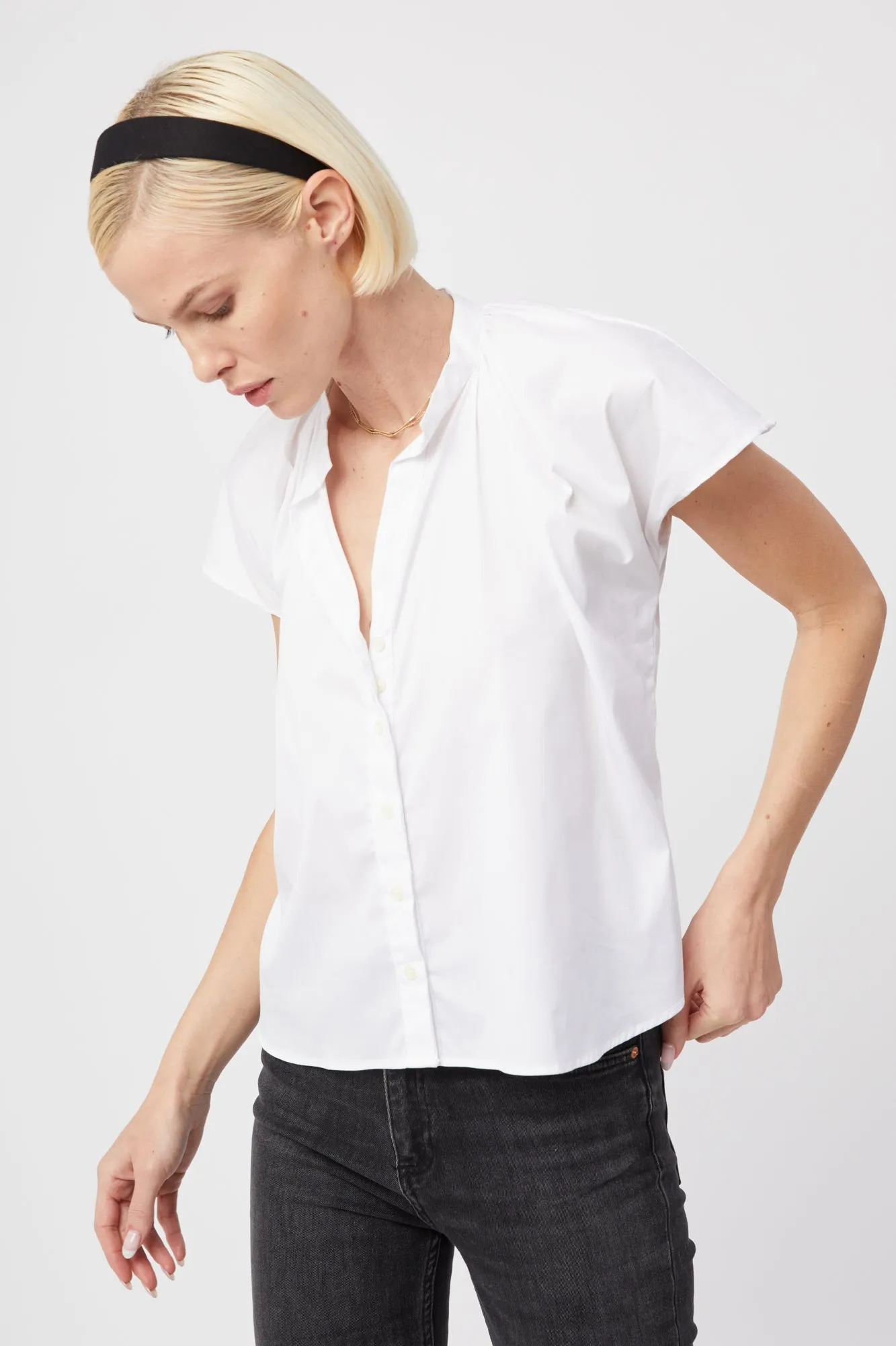 The Flutter Shoulder Short Sleeve Shirt