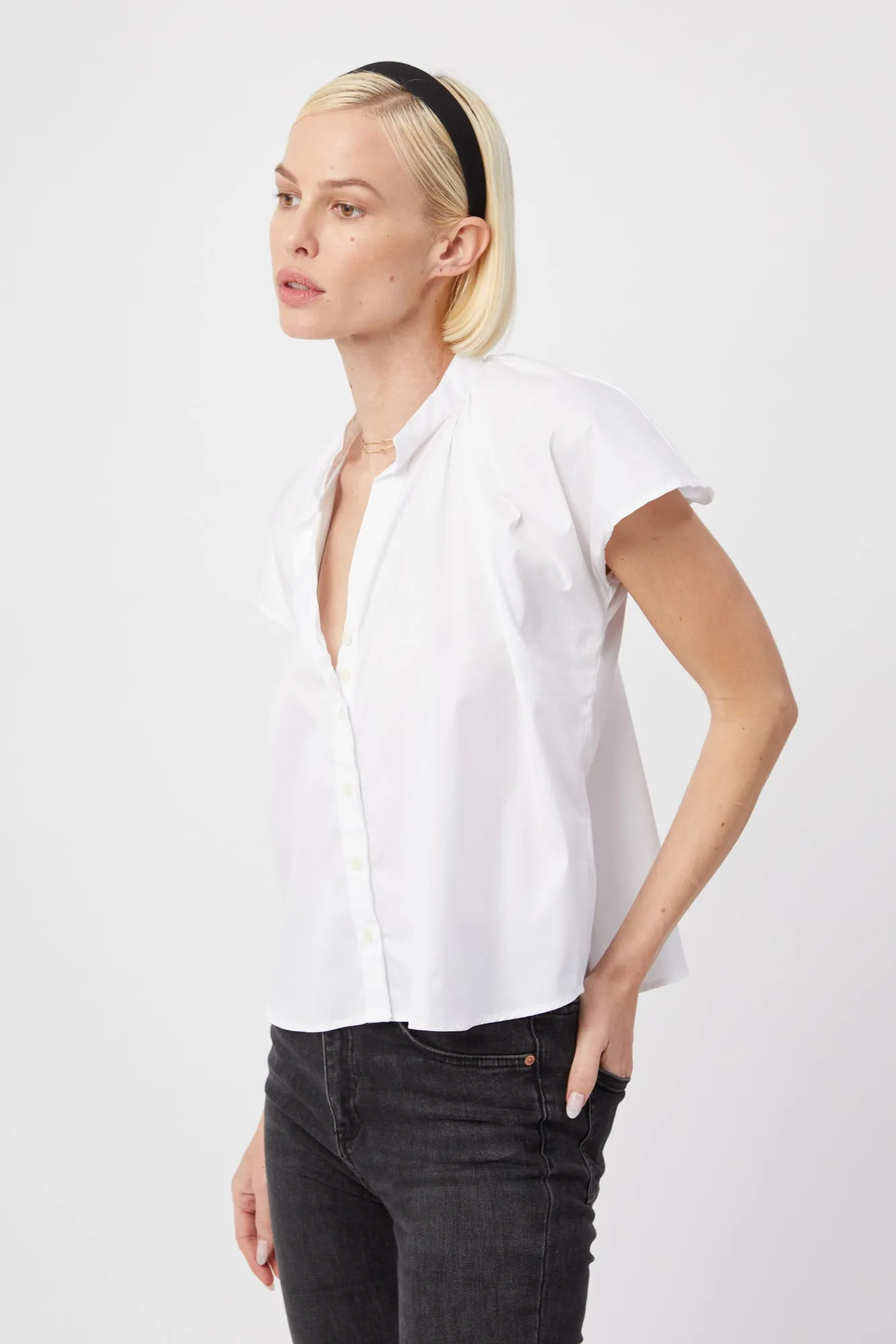 The Flutter Shoulder Short Sleeve Shirt