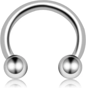Titanium 16G Horseshoe Rings internally threaded Spikes Nose Septum Hoop Earring Eyebrow Tragus Lip Rings Daith Helix 6-12mm Smily Piercing Jewelry for Women Men