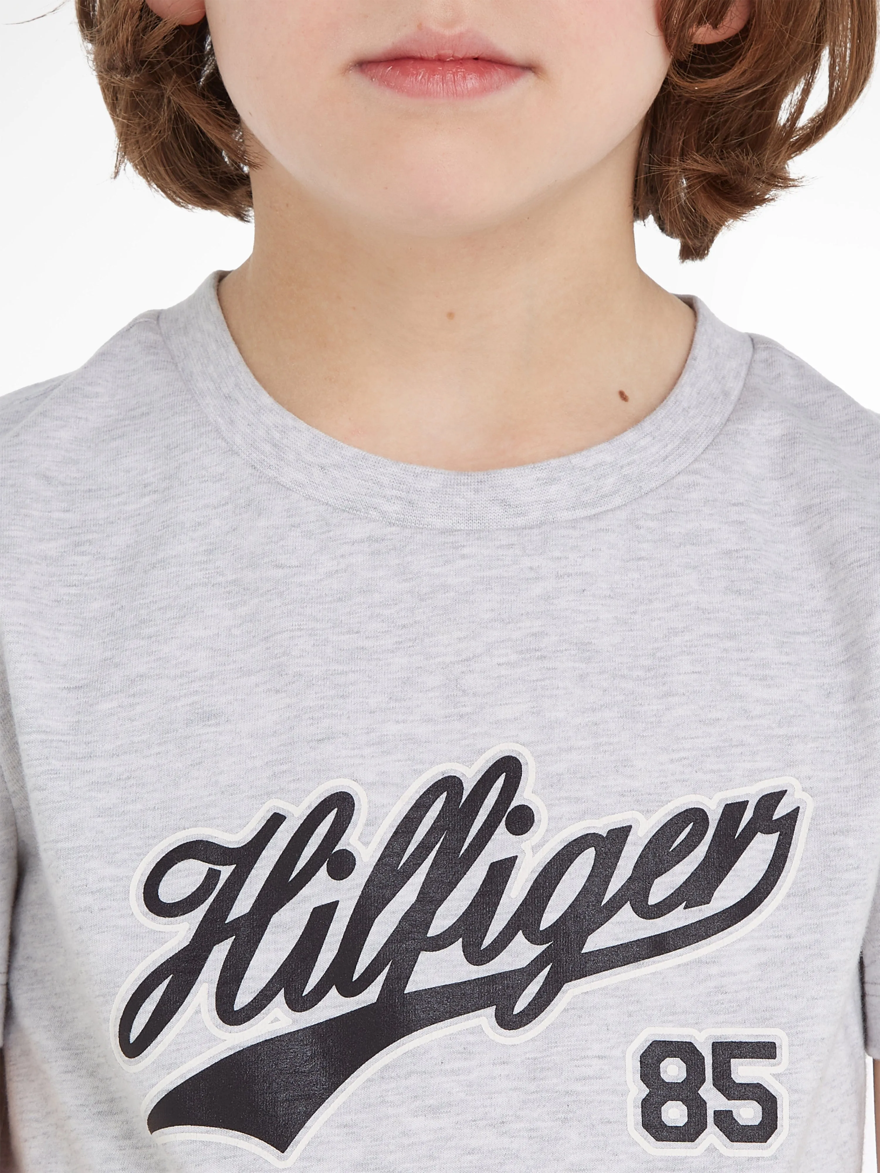 Tommy Hilfiger Boys Logo Script T-Shirt in Ivory