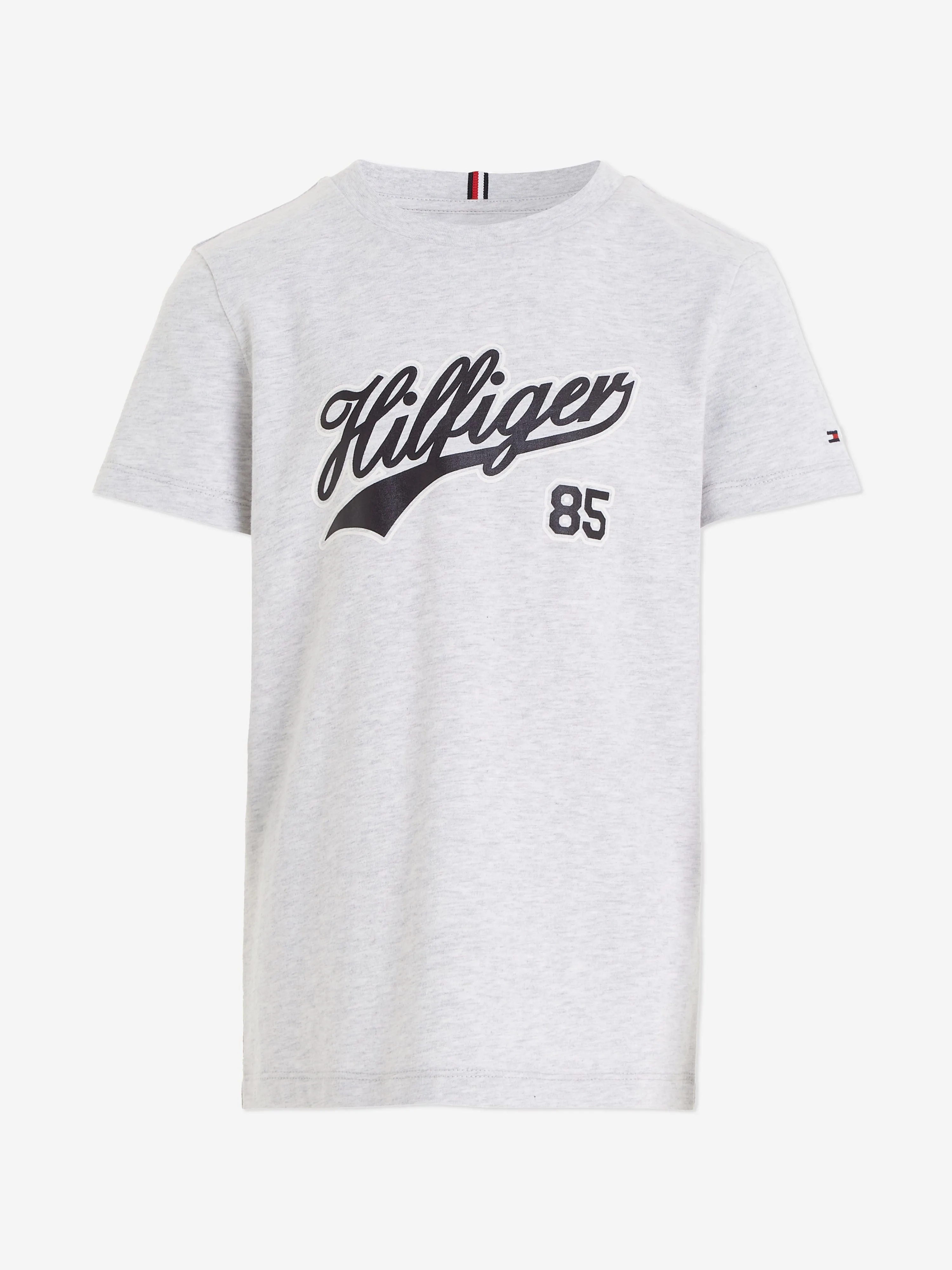 Tommy Hilfiger Boys Logo Script T-Shirt in Ivory