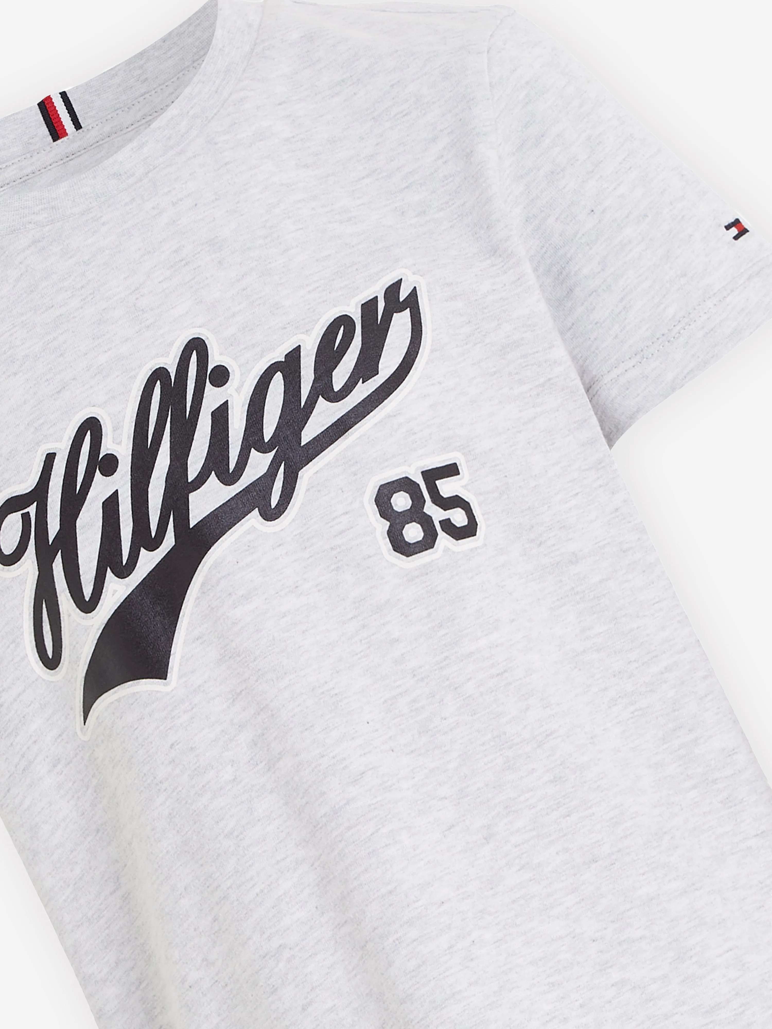 Tommy Hilfiger Boys Logo Script T-Shirt in Ivory