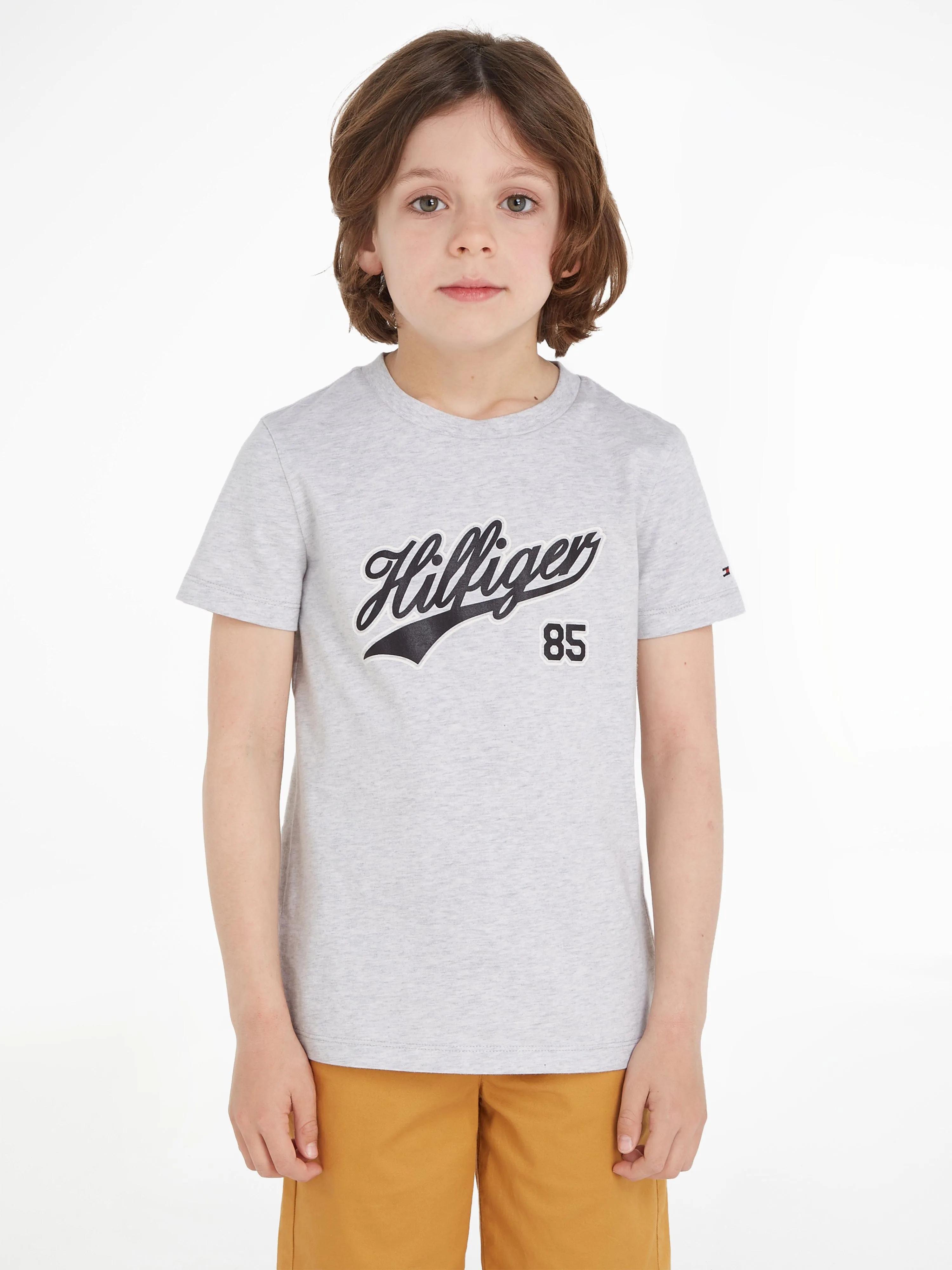 Tommy Hilfiger Boys Logo Script T-Shirt in Ivory