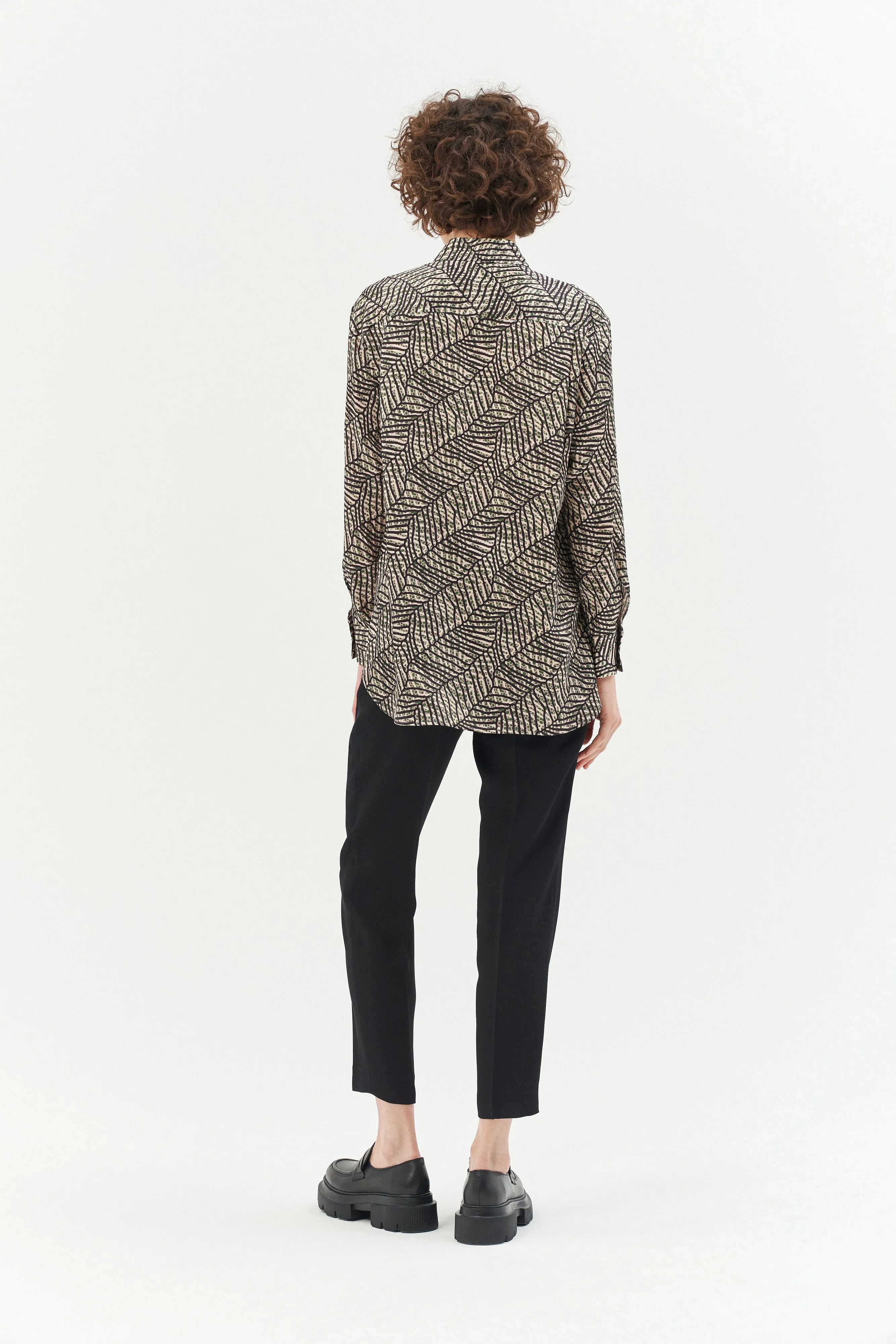 UNIQUE DESIGNER'S BOTANIC PRINT LONG SLEEVE SHIRT