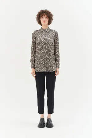 UNIQUE DESIGNER'S BOTANIC PRINT LONG SLEEVE SHIRT