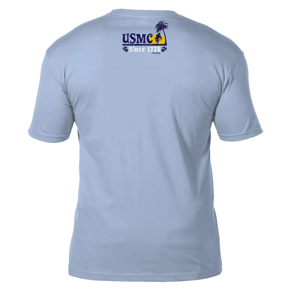 USMC Beach Party 7.62 Design Men's T-Shirt Lt Blue