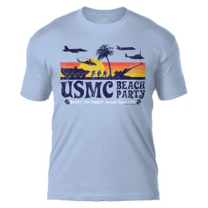 USMC Beach Party 7.62 Design Men's T-Shirt Lt Blue