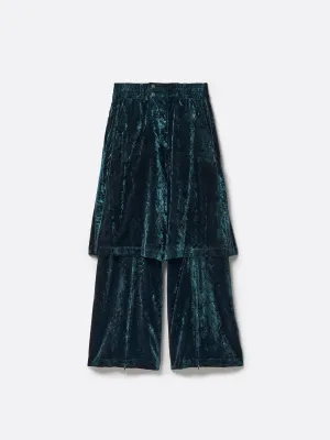 VELVET TRANSFORM EASY TRACK PANTS .12【GREEN】