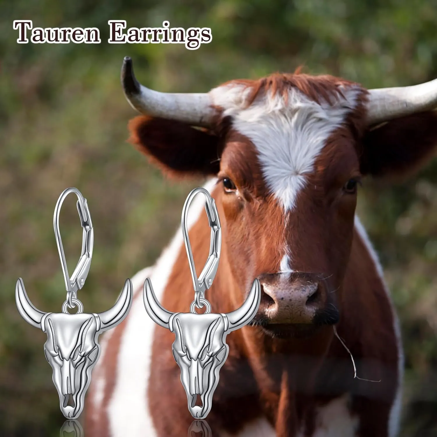 Western Cow Set 925 Sterling Silver Turquoise Cow Skull Earrings/Choker Necklace Cowgirl Boot Dangle Earrings Cowgirl Cowboy Jewelry Set Bohemian Jewelry Gift for Women Men