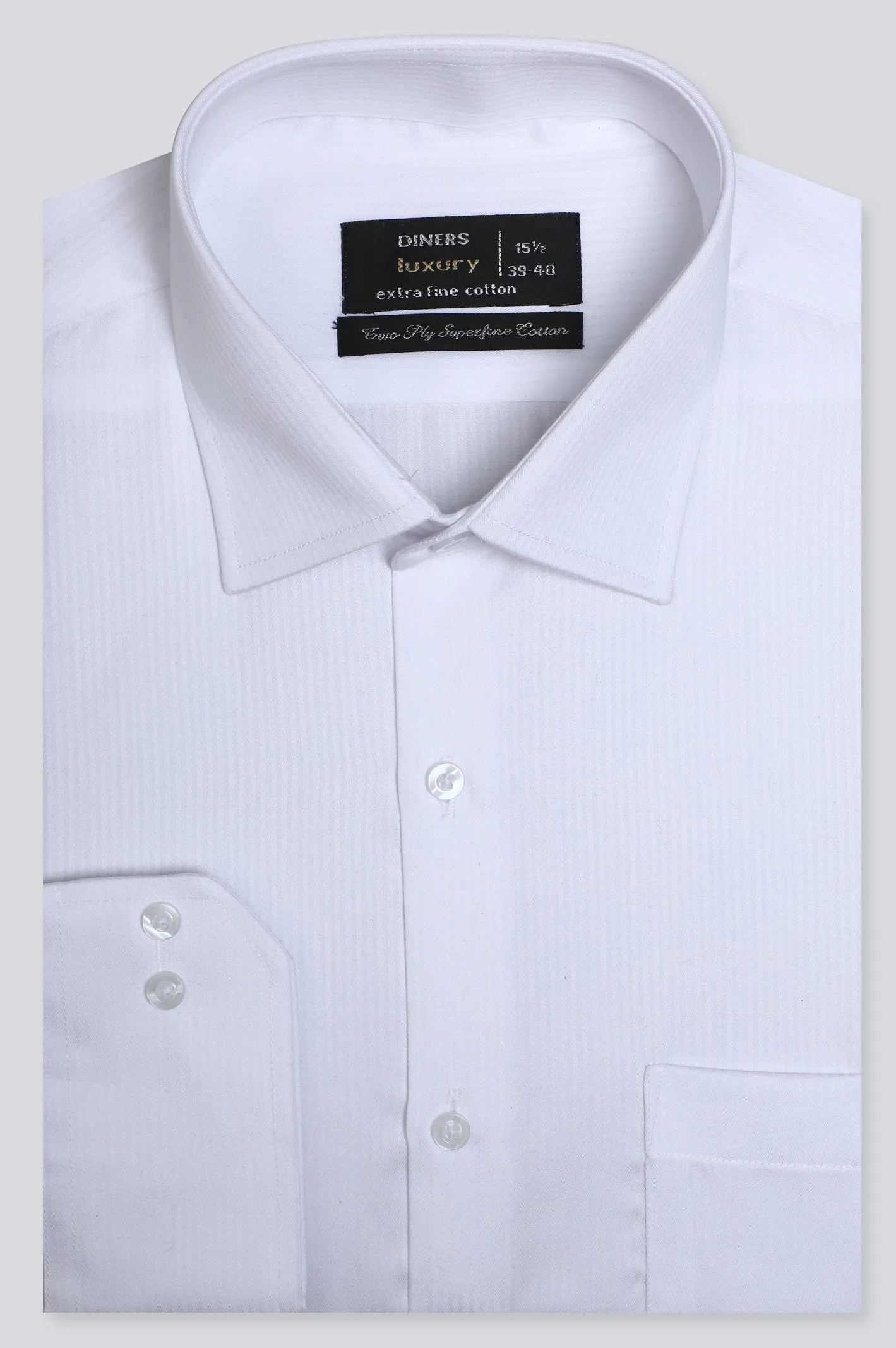 White Dobby Formal Shirt