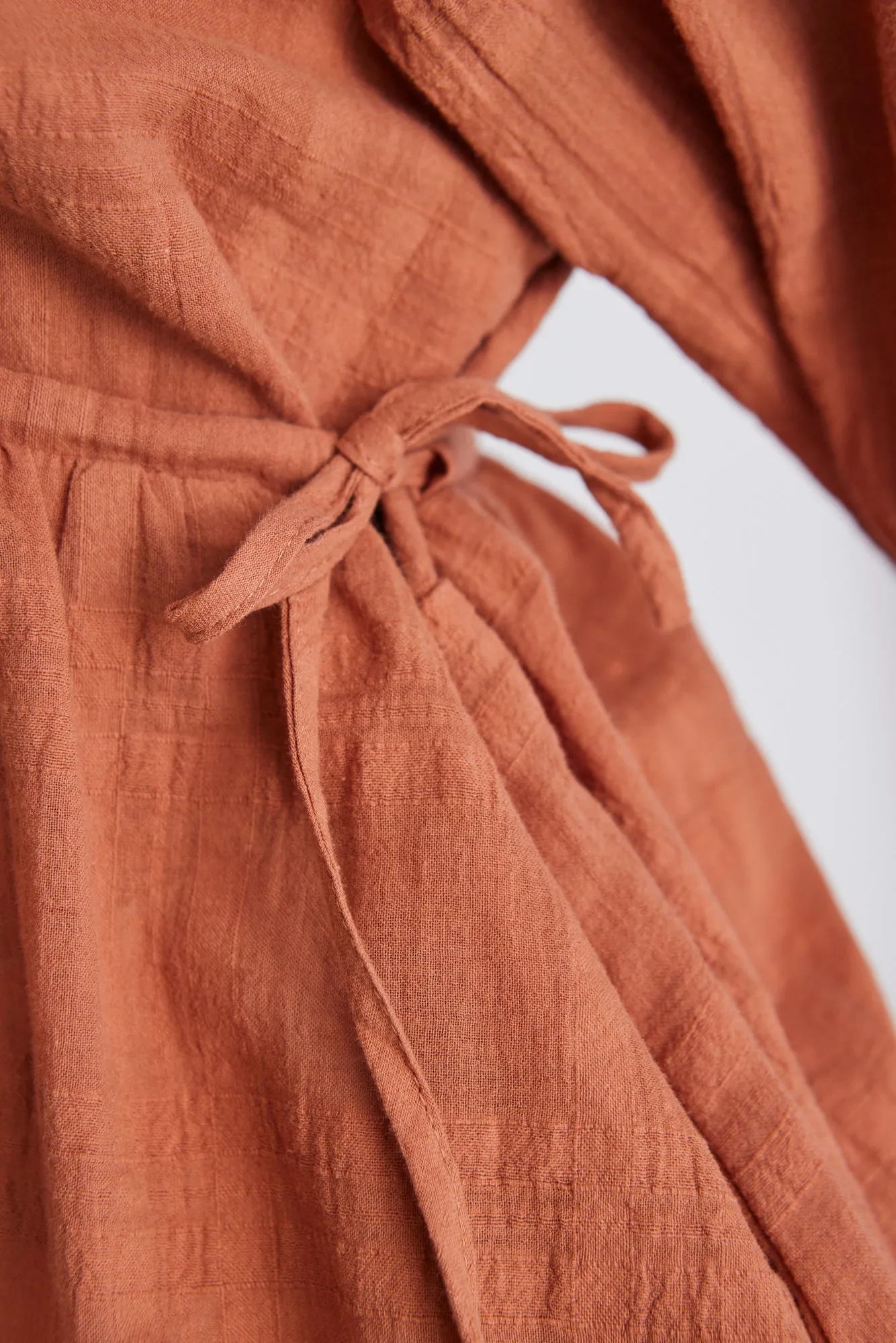 Wilding Terracotta Texture Swing Deep V Top