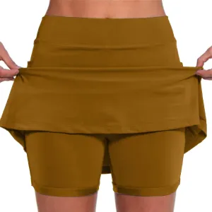 Womans Tennis Golf Skirts High Waisted Workout Athletic Skirt with Shorts Underneath Quick Dry Gym Running Skirt